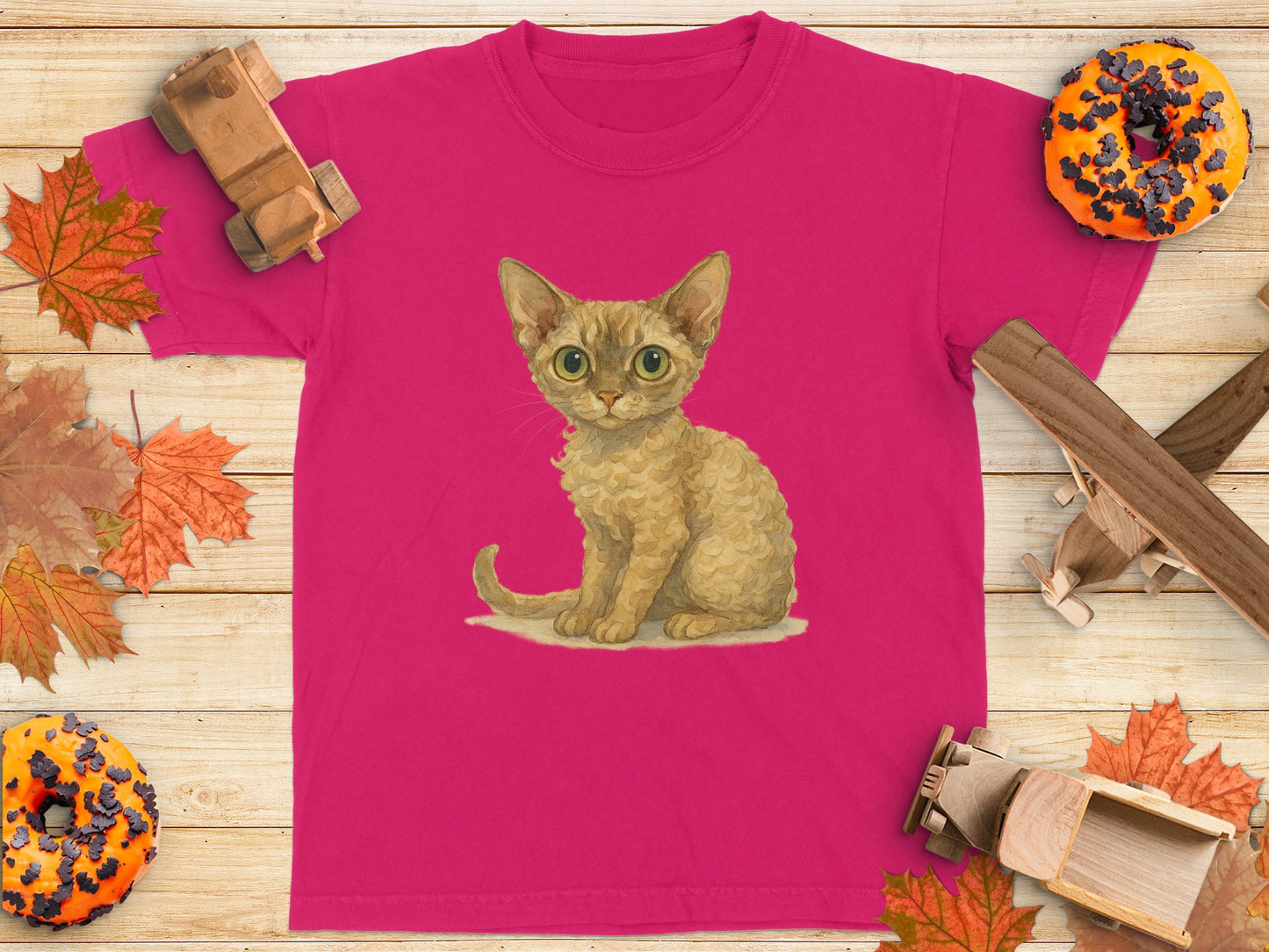 Adorable Kitten Graphic Print Pink T-shirt product