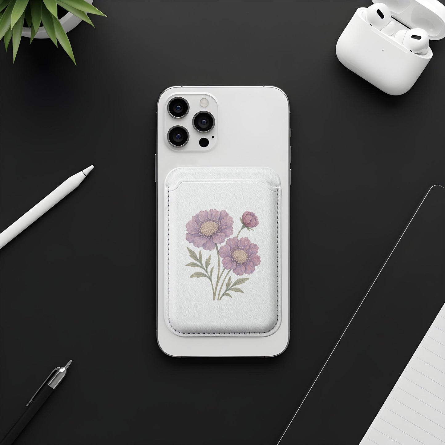 Elegant Floral Phone Wallet for All Smartphones product type