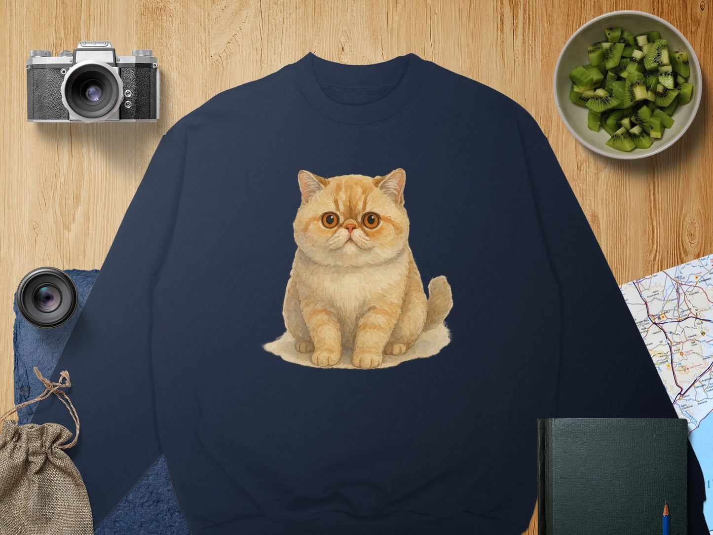 Adorable Cat Graphic Pullover Sweatshirt product type