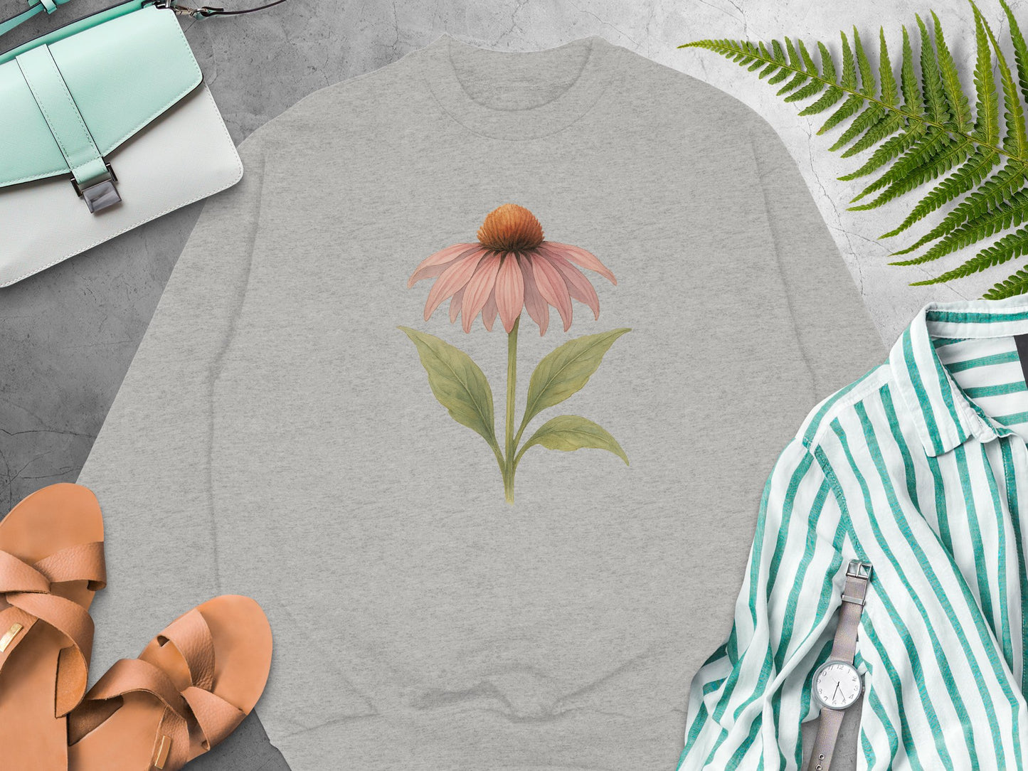 Beautiful Flower Design on Long Sleeve Shirt product