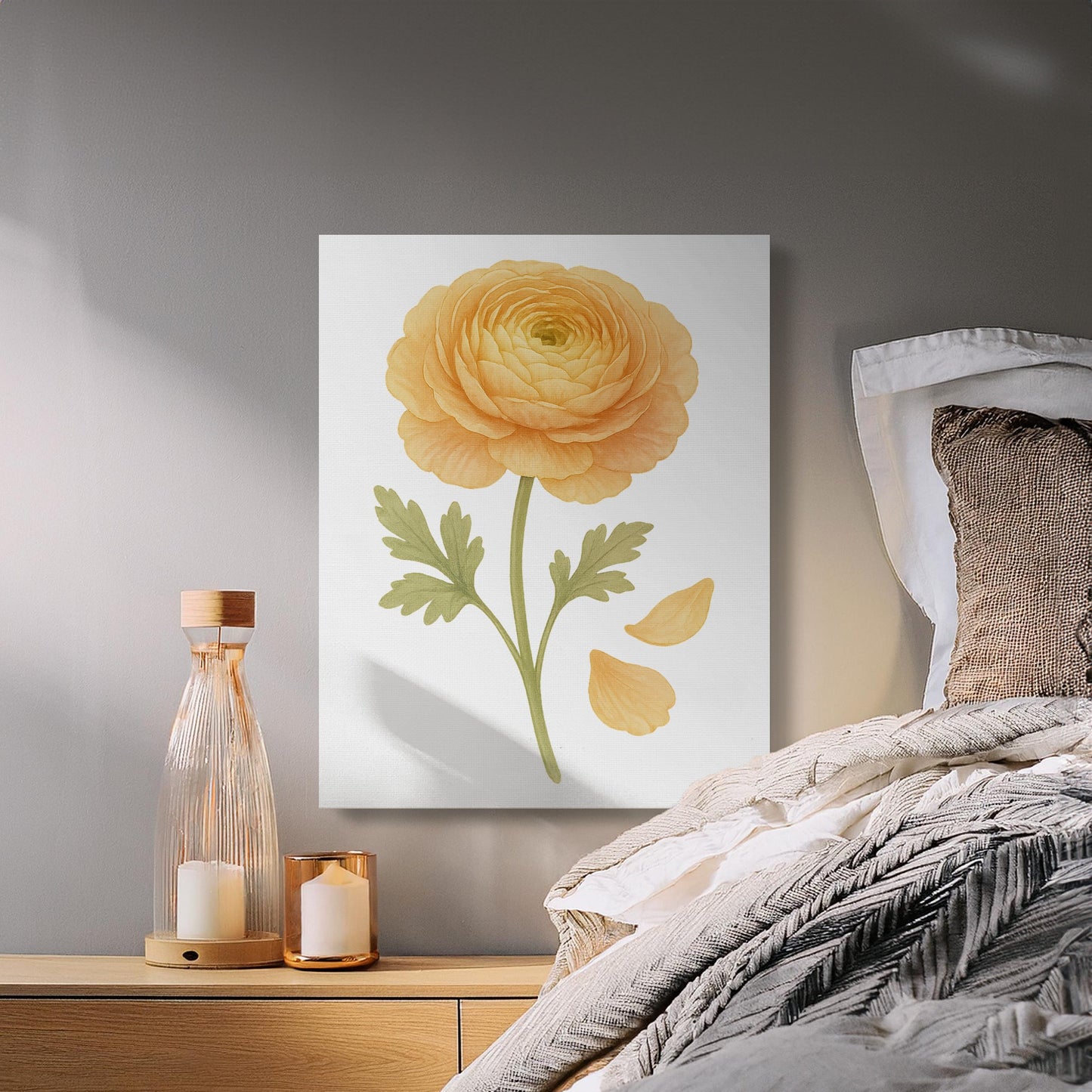 Yellow Flower Botanical Wall Art for Home Decor product
