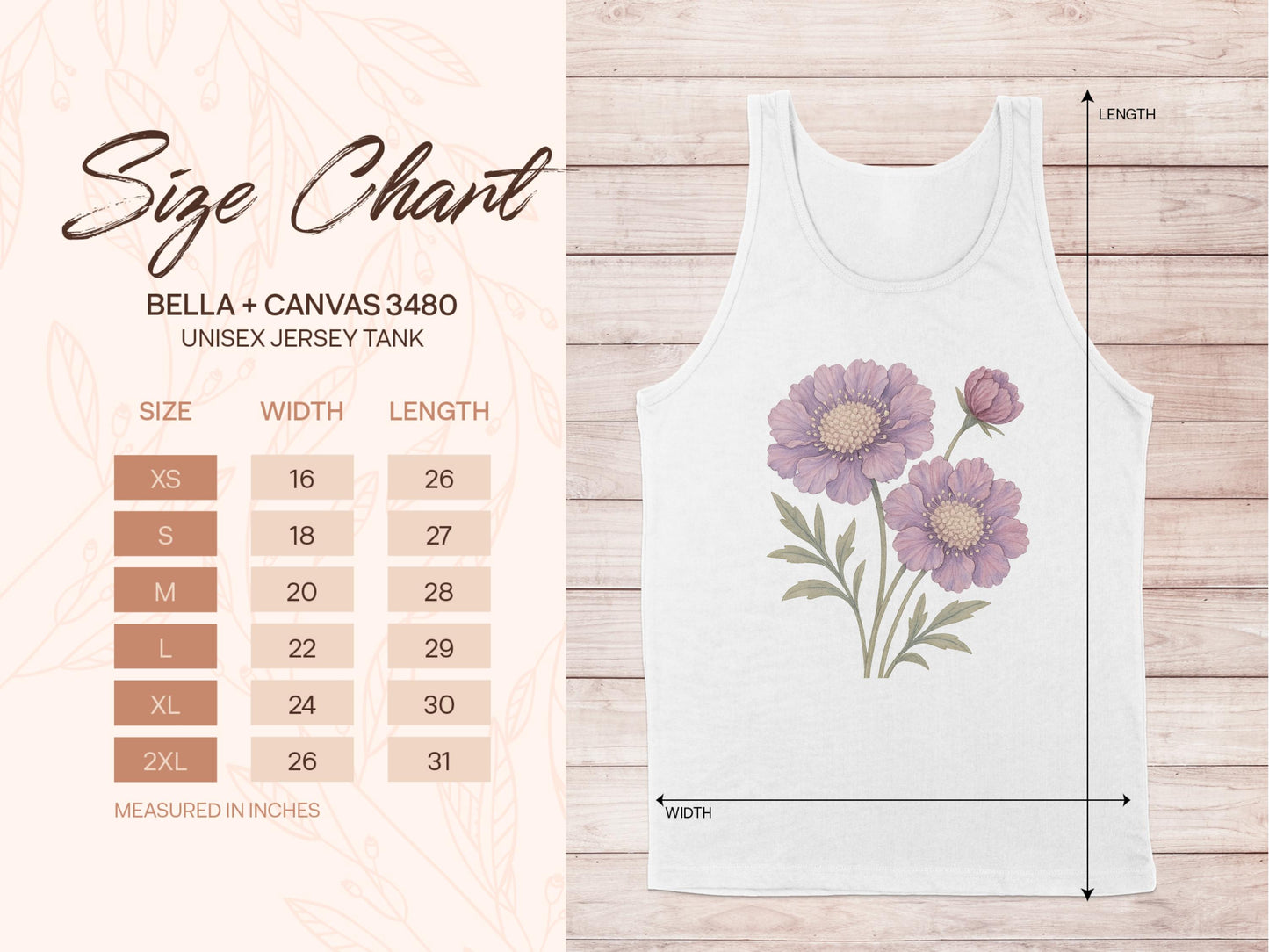 Purple Floral Design Unisex Jersey Tank Top product type