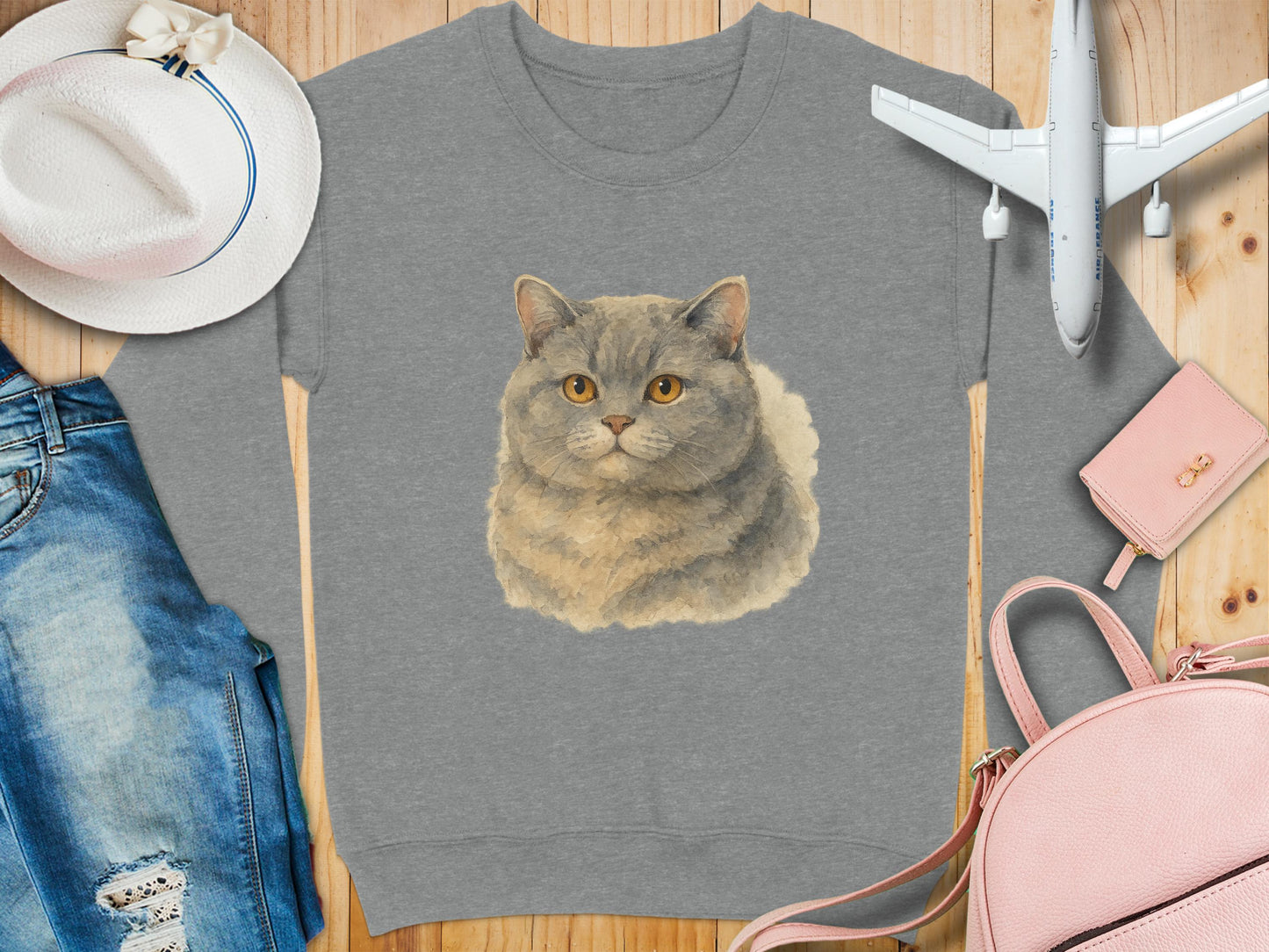 Cute Cat Print Graphic Sweatshirt Fashion product