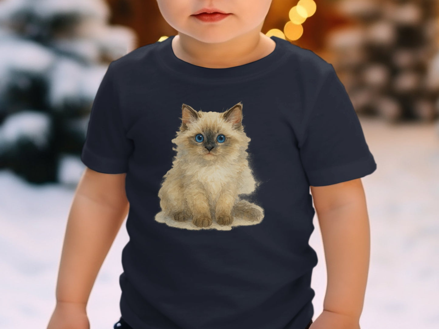 Adorable Fluffy Kitten Print Kids T-Shirt product