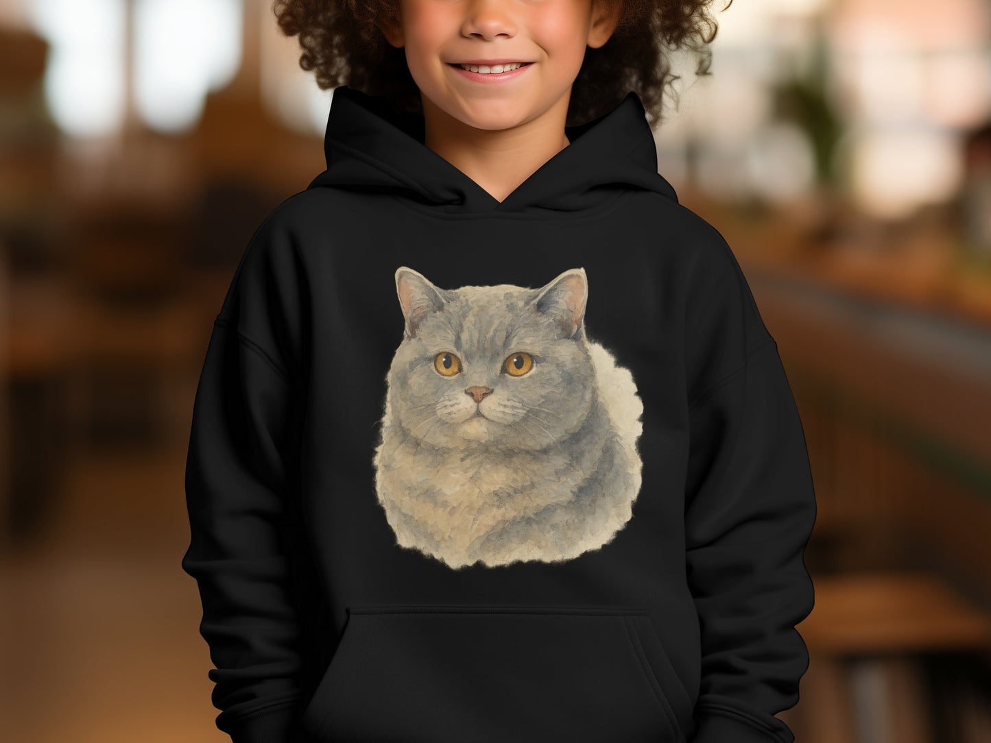 Kids Hoodie Featuring Adorable British Shorthair product type