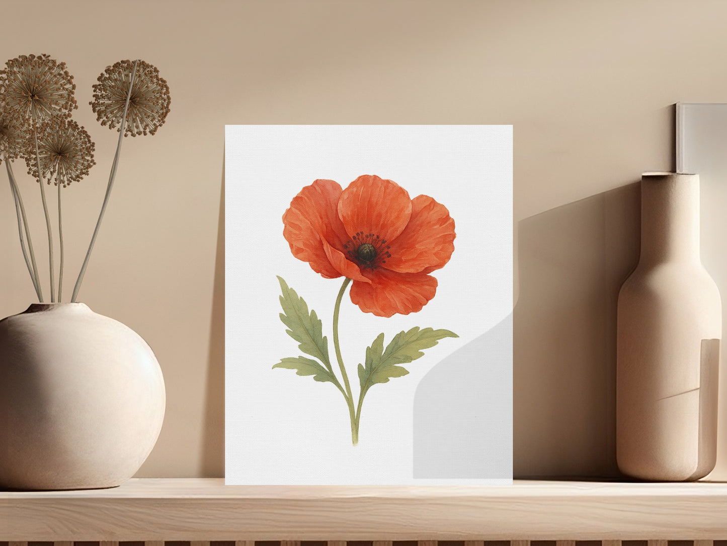 Beautiful Red Poppy Art Print for Home Decor product type