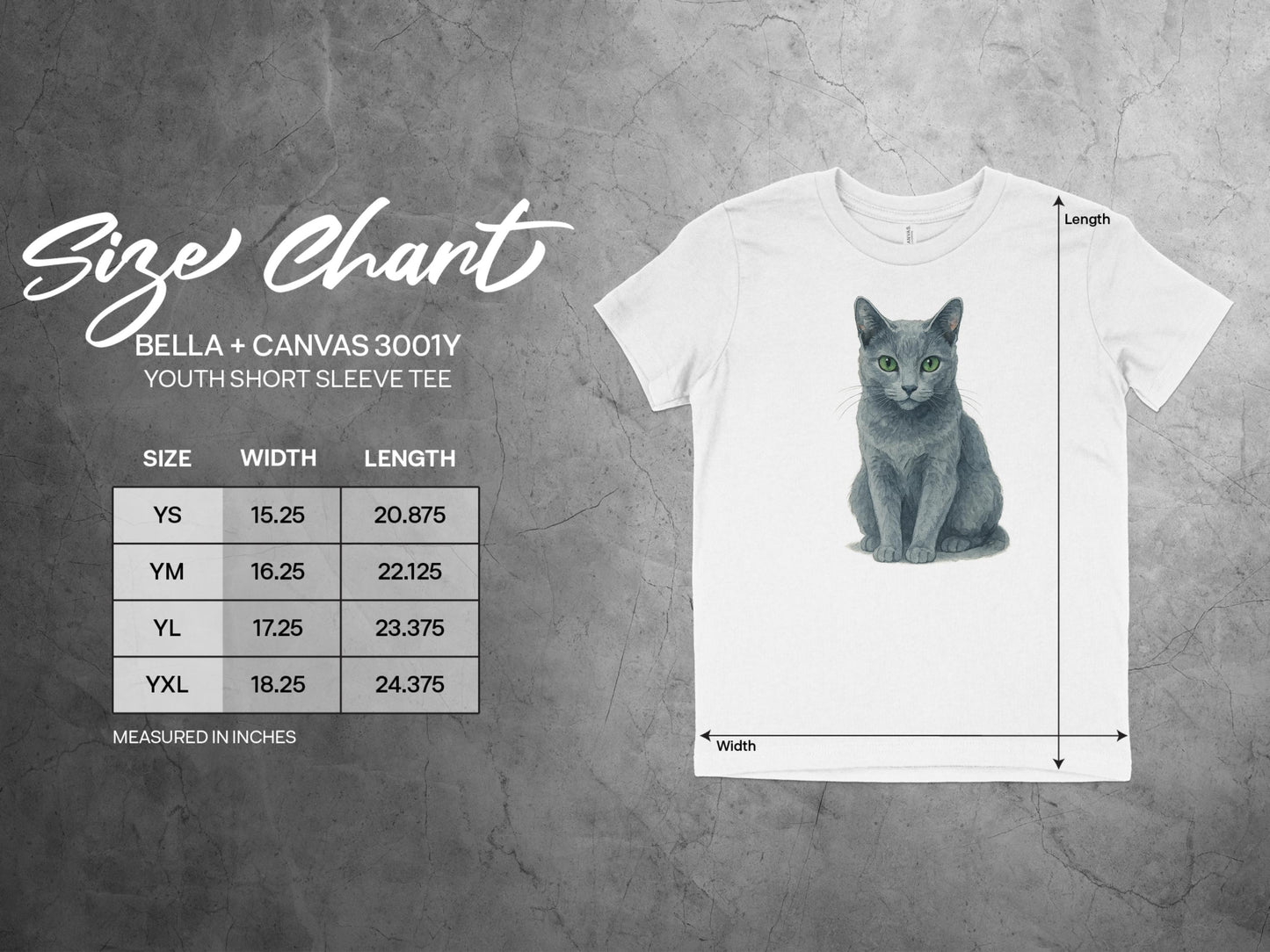 Youth Short Sleeve Tee with Cat Print Shirt product type
