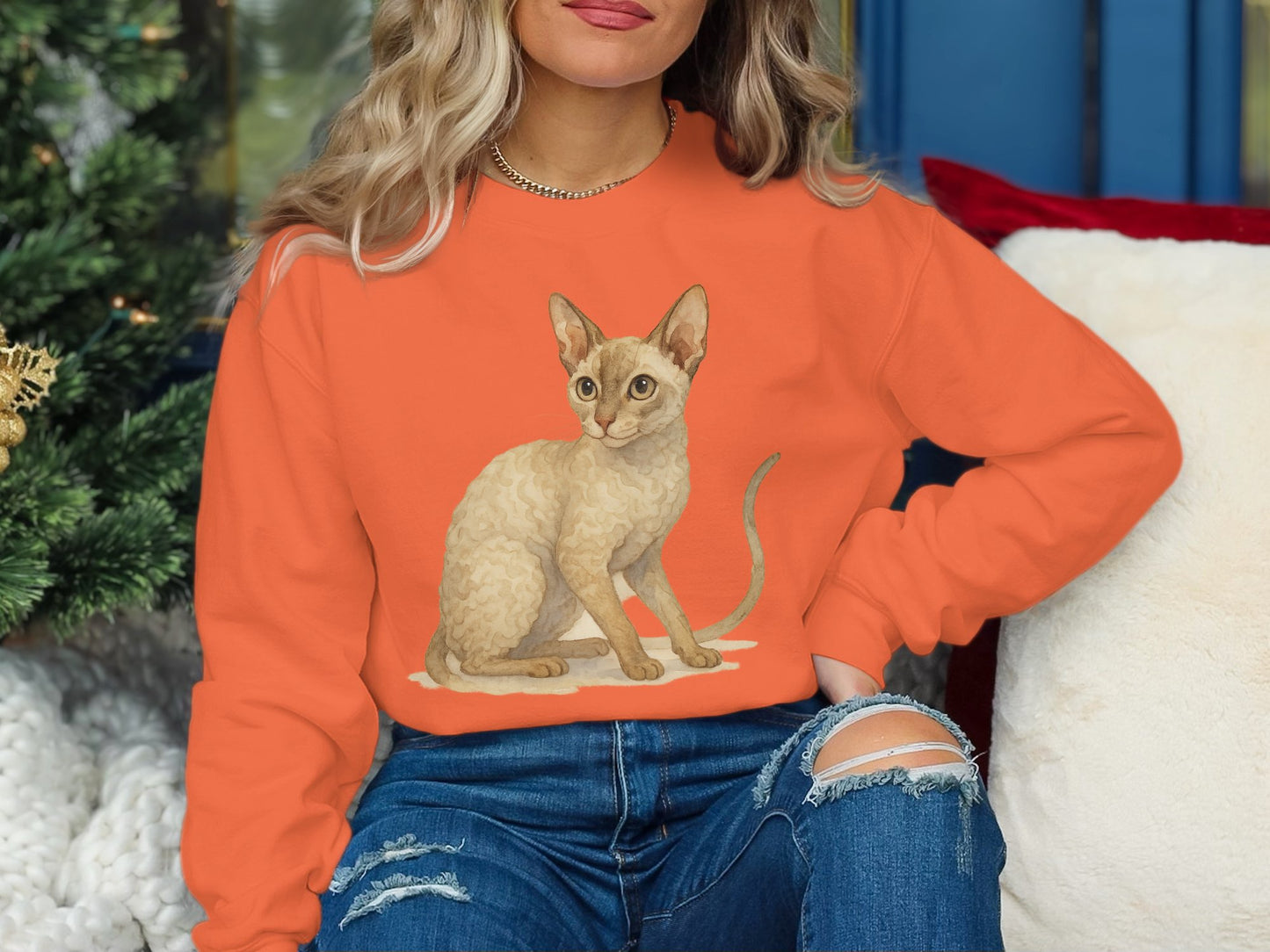 Casual Look Cat-Themed Sweatshirt product