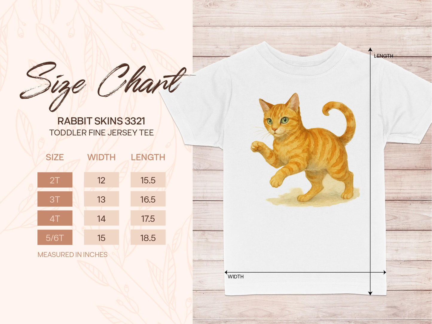 Cute Toddler Fine Jersey Tee with Playful Cat Graphic product type