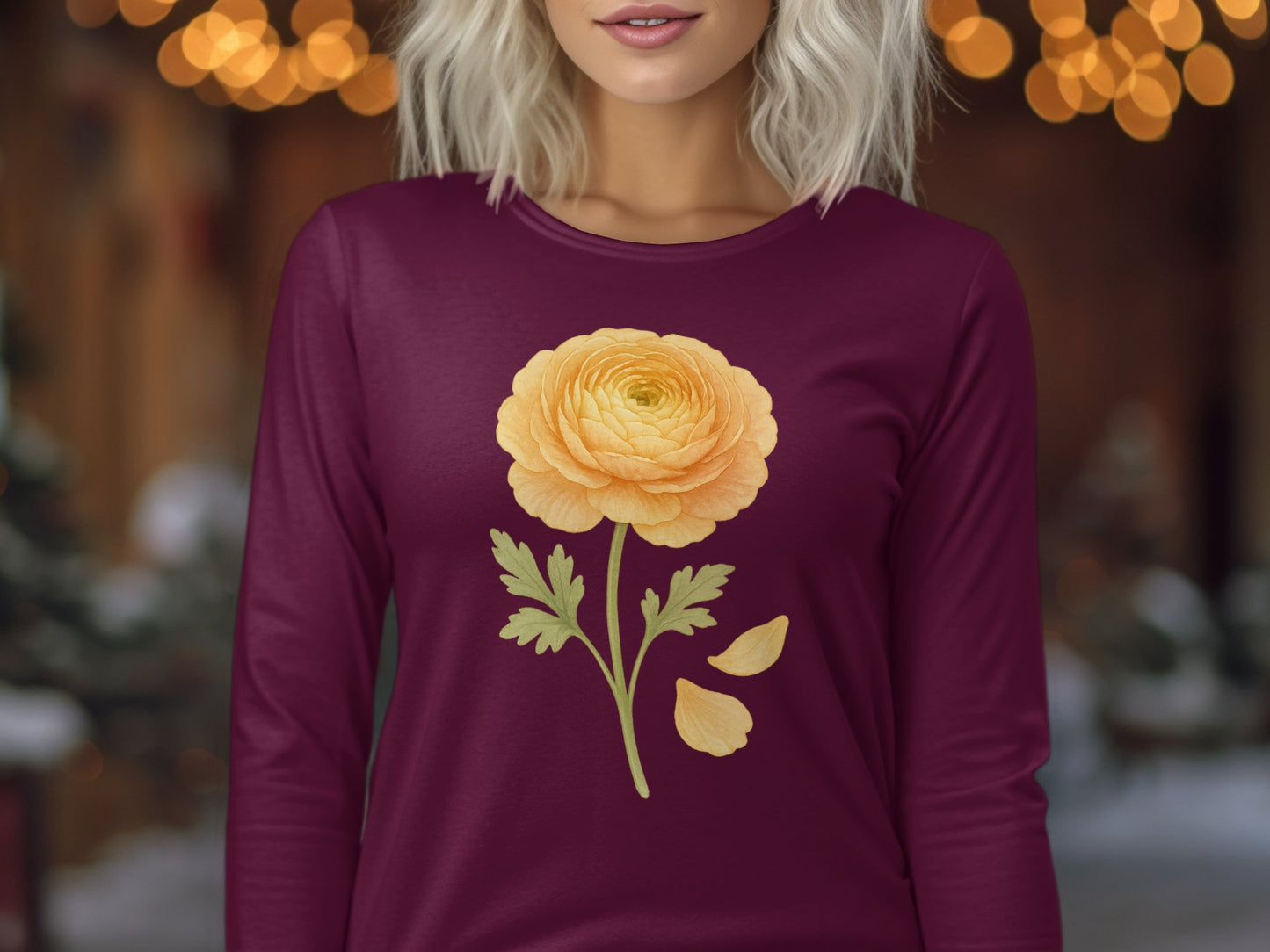 Elegant Floral Print Long Sleeve Top product