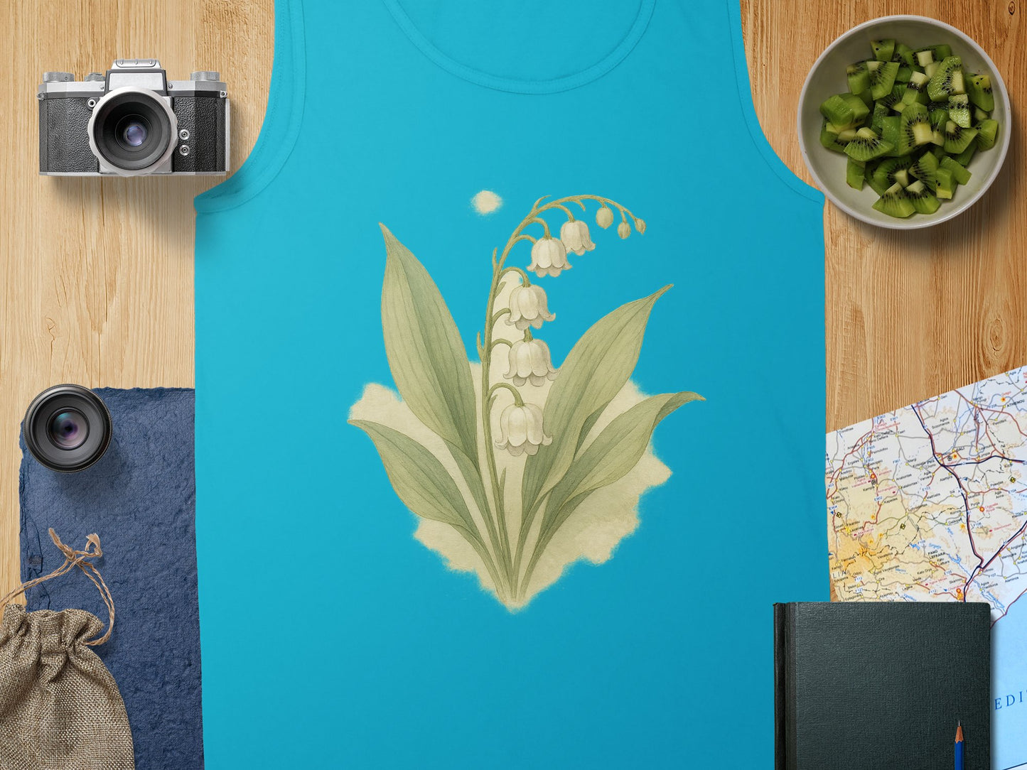 Beautiful Lily of the Valley Illustration Tank Top product