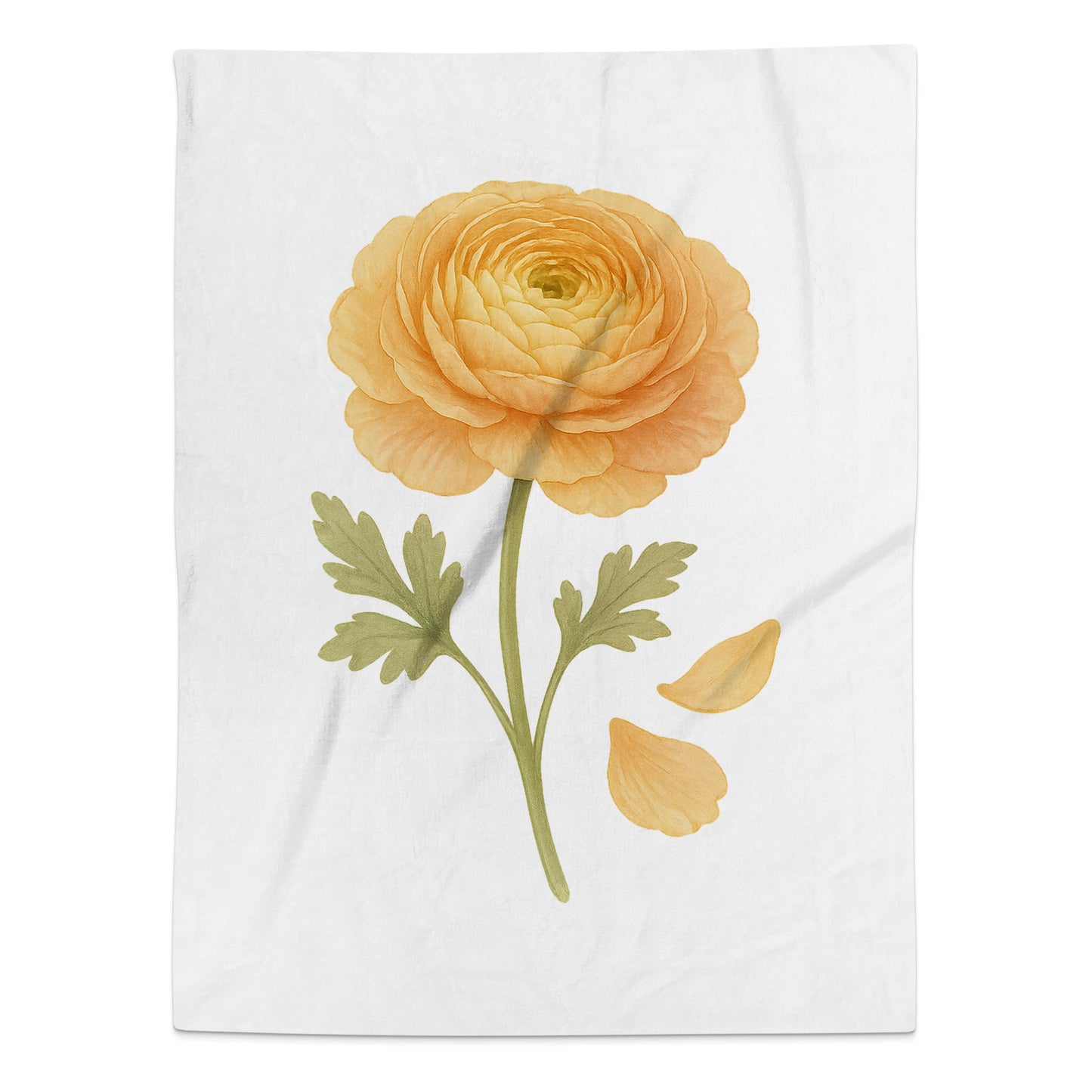 Botanical Yellow Flower Print on Textile product