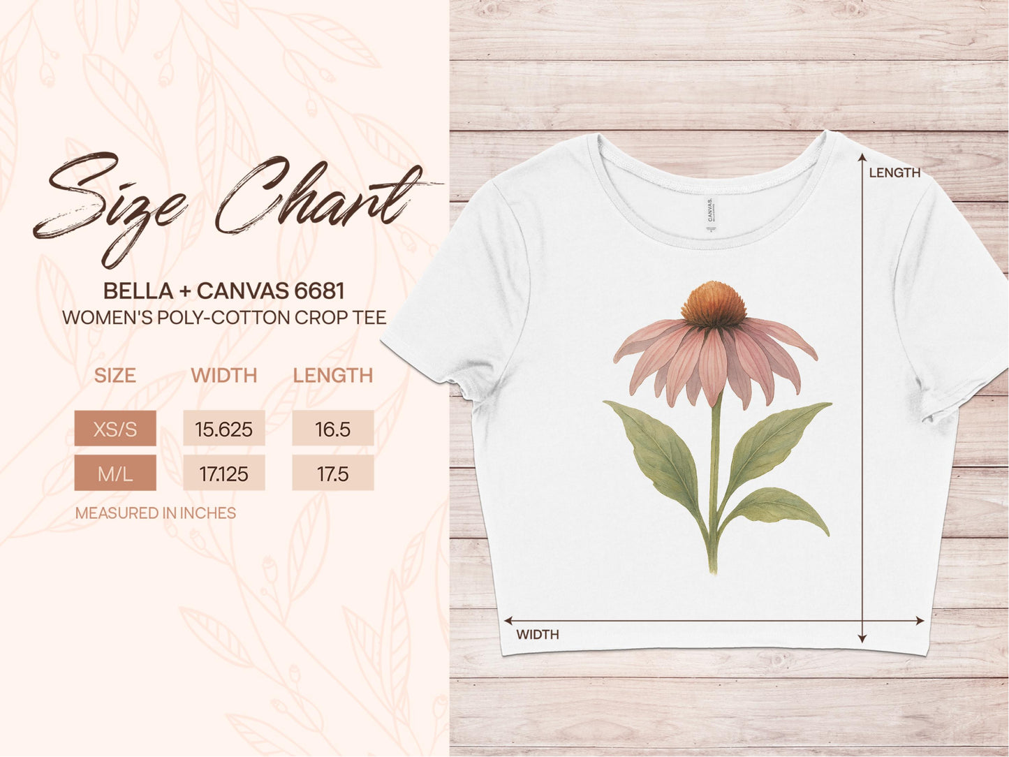 Pink Flower Graphic Women's Crop Tee product
