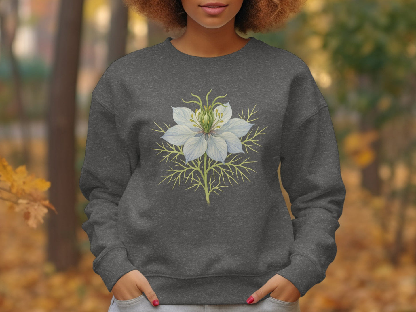 Floral Graphic Dark Grey Sweatshirt product type