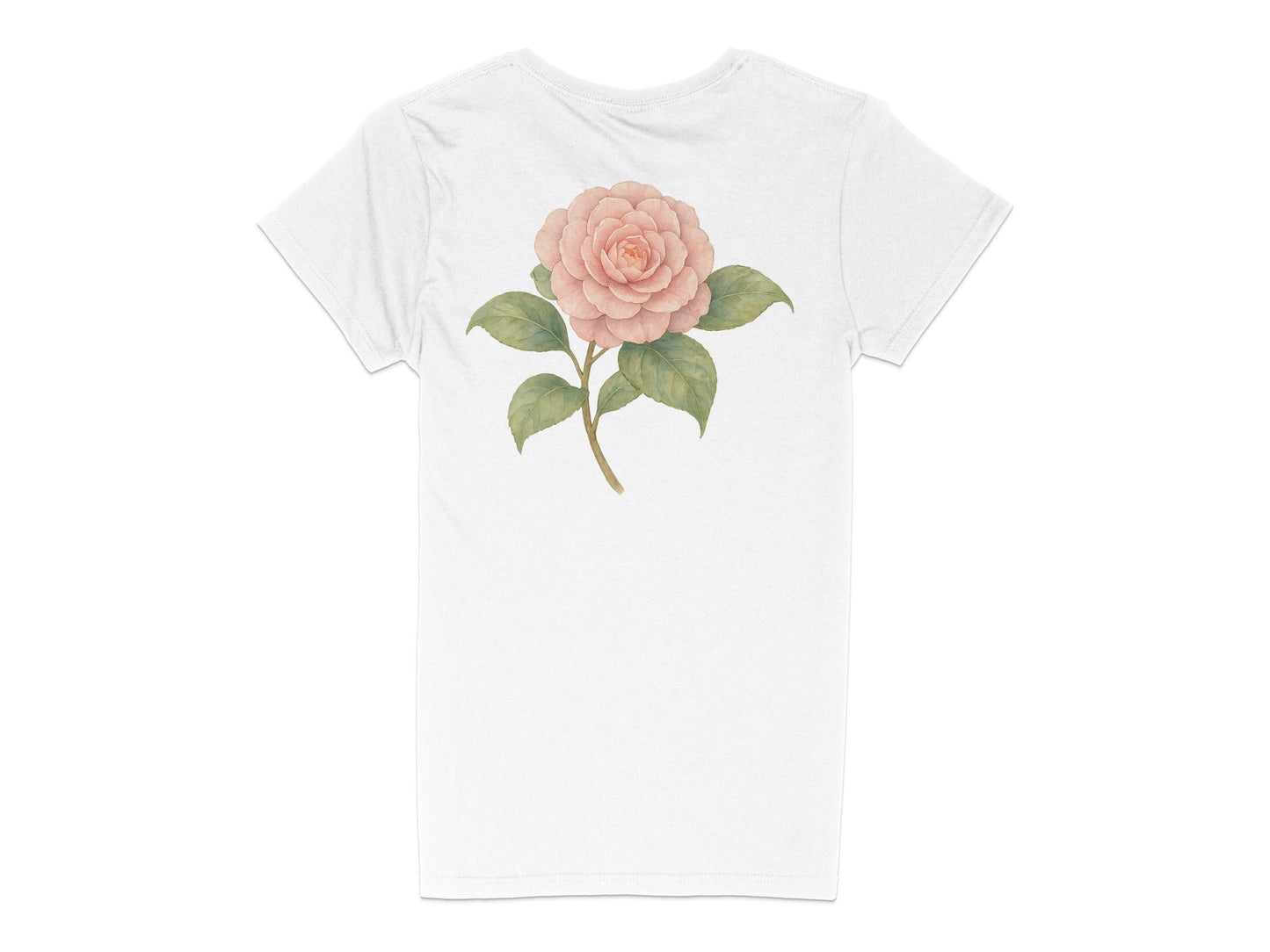 Elegant Flower Design White Casual Tee product