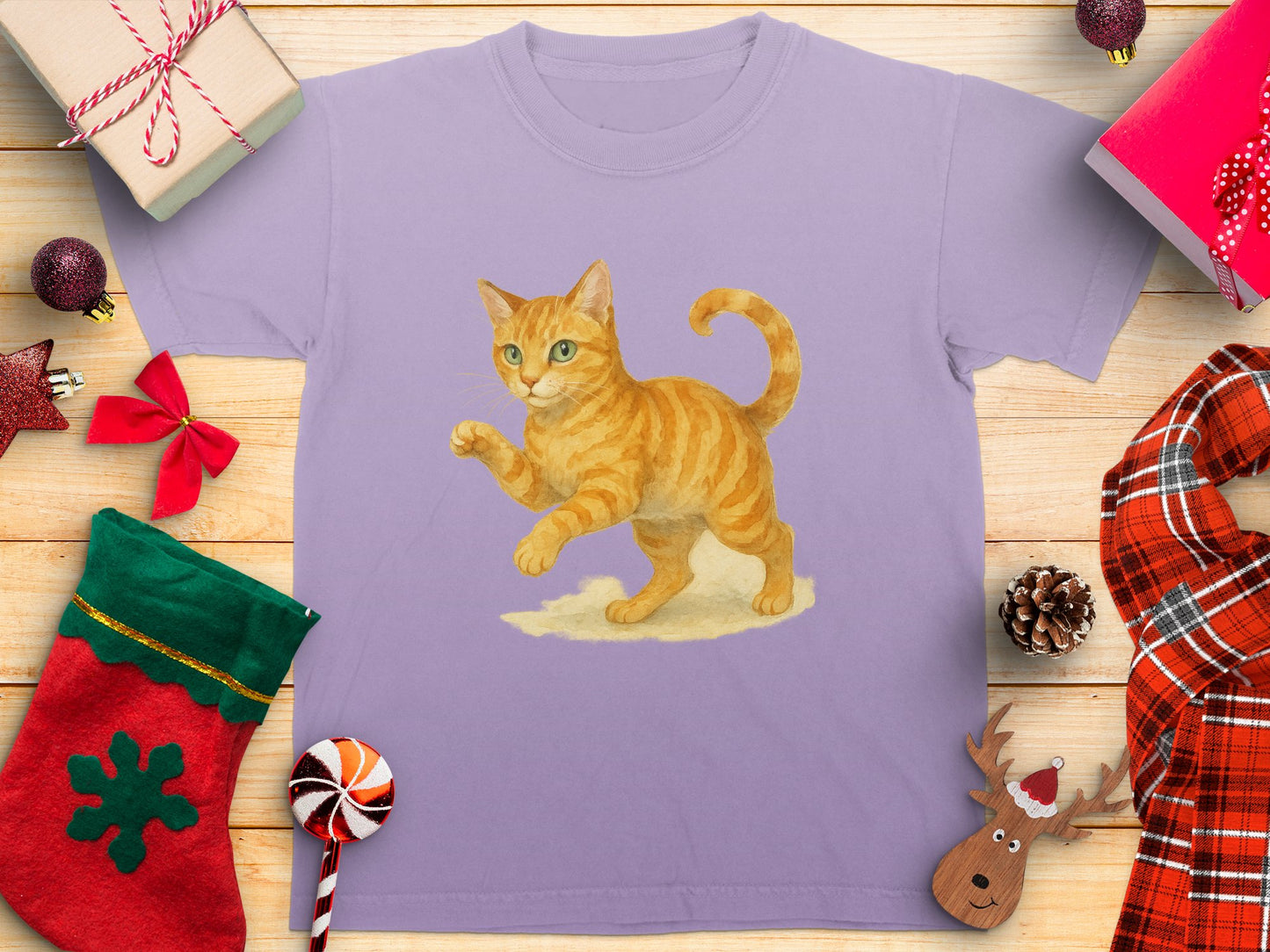 Adorable Orange Cat Holiday Design Shirt product type