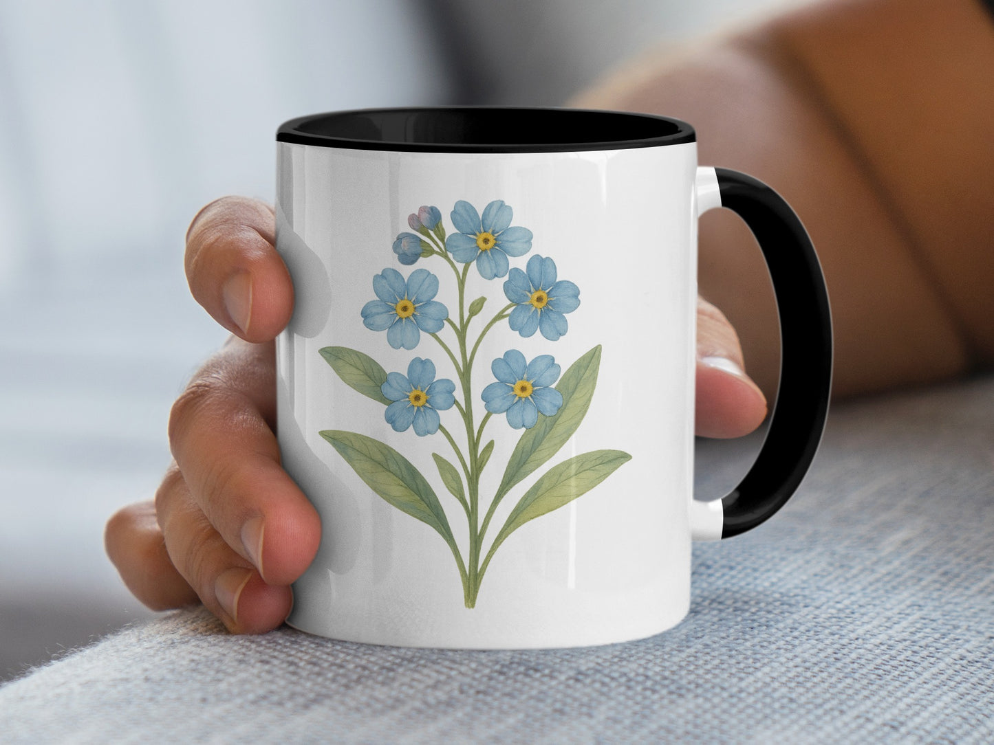 Beautiful Blue Floral Design Coffee Mug product