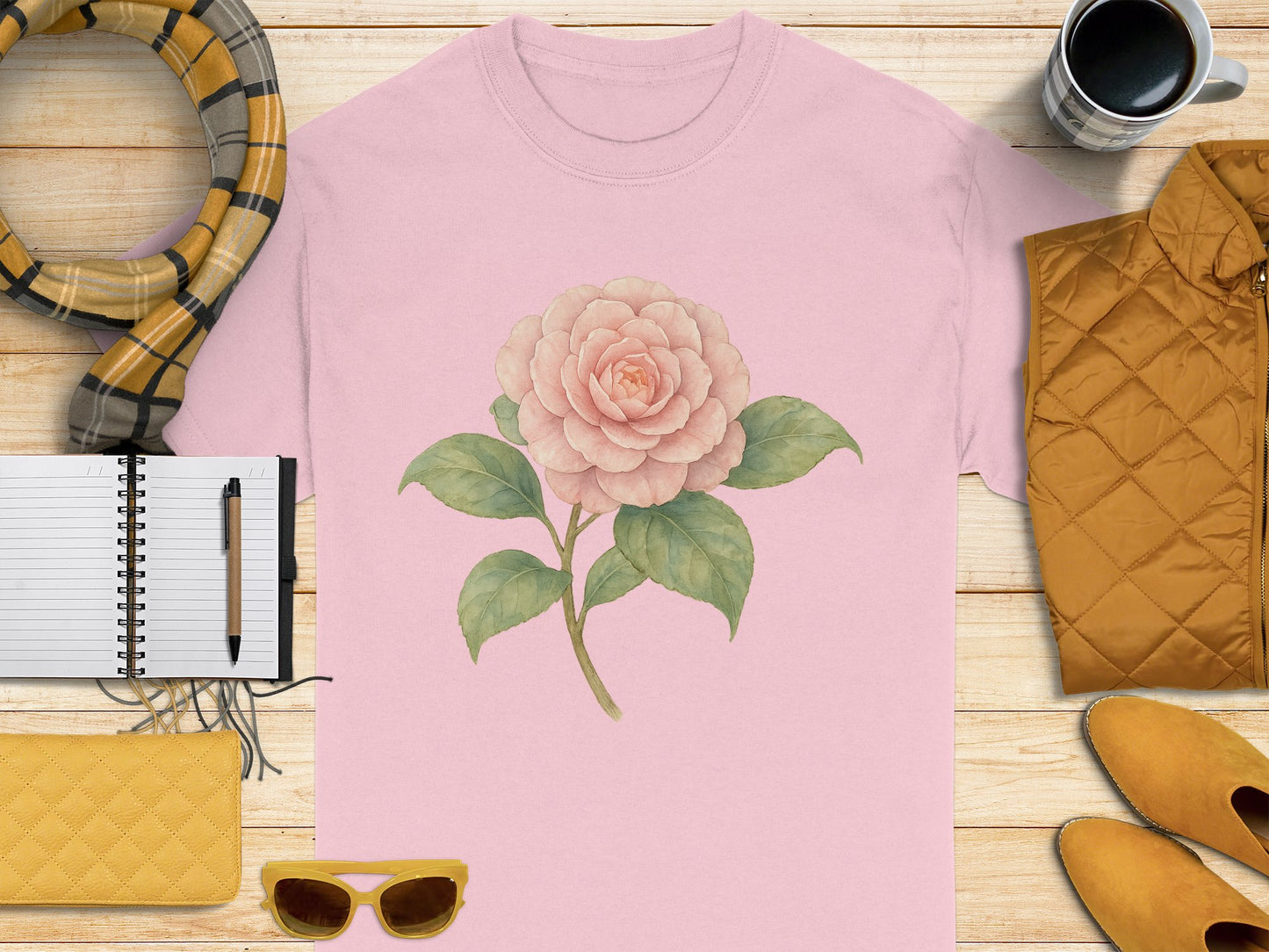 Beautiful Pink Floral Graphic T-Shirt Clothing product