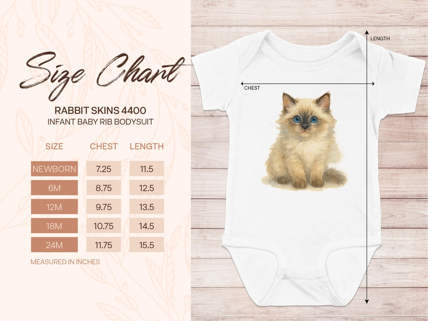 Cute Kitten Print Infant Baby Rib Bodysuit product