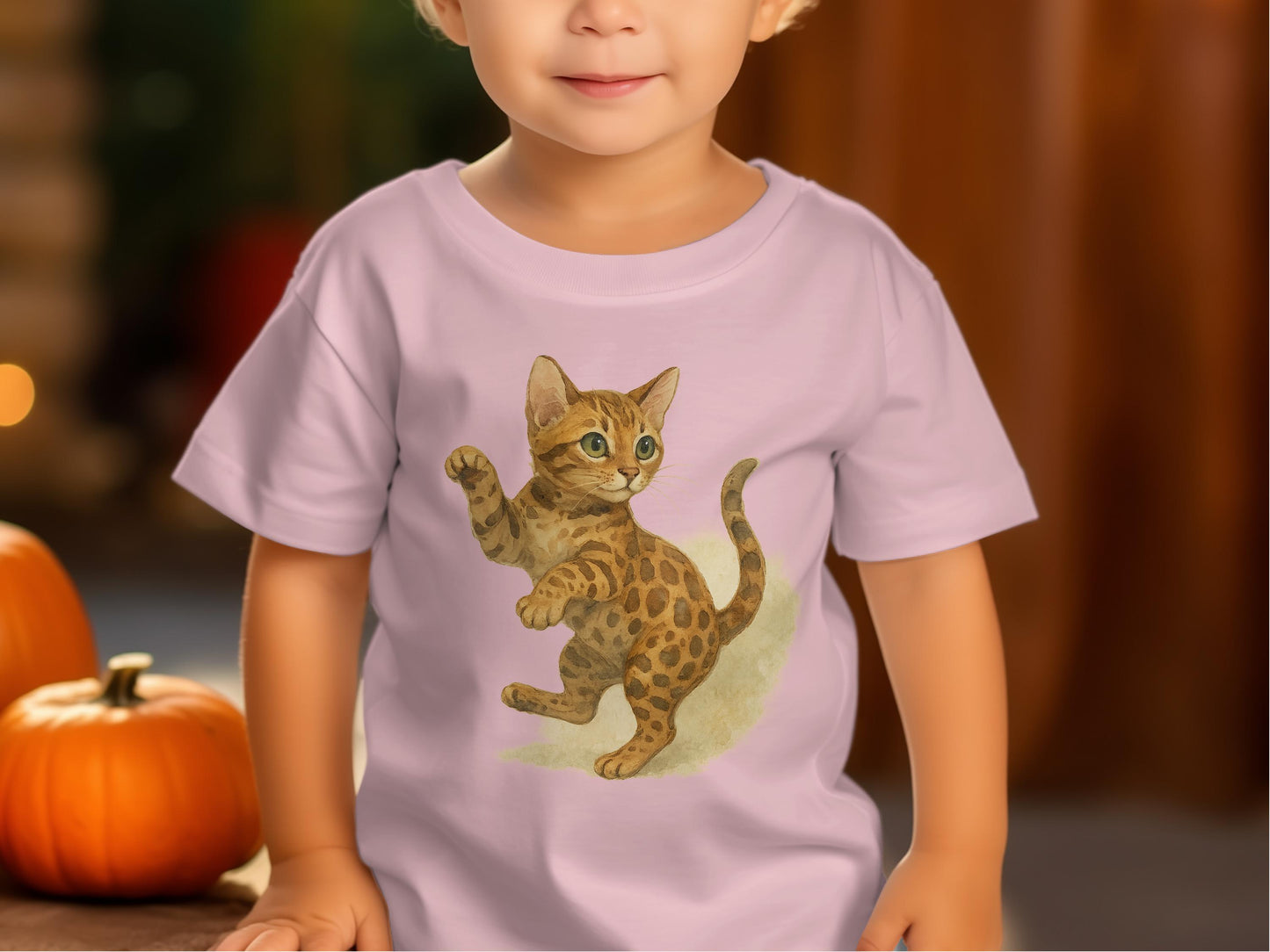 Cute Kitten Halloween Toddler T-Shirt fun product type