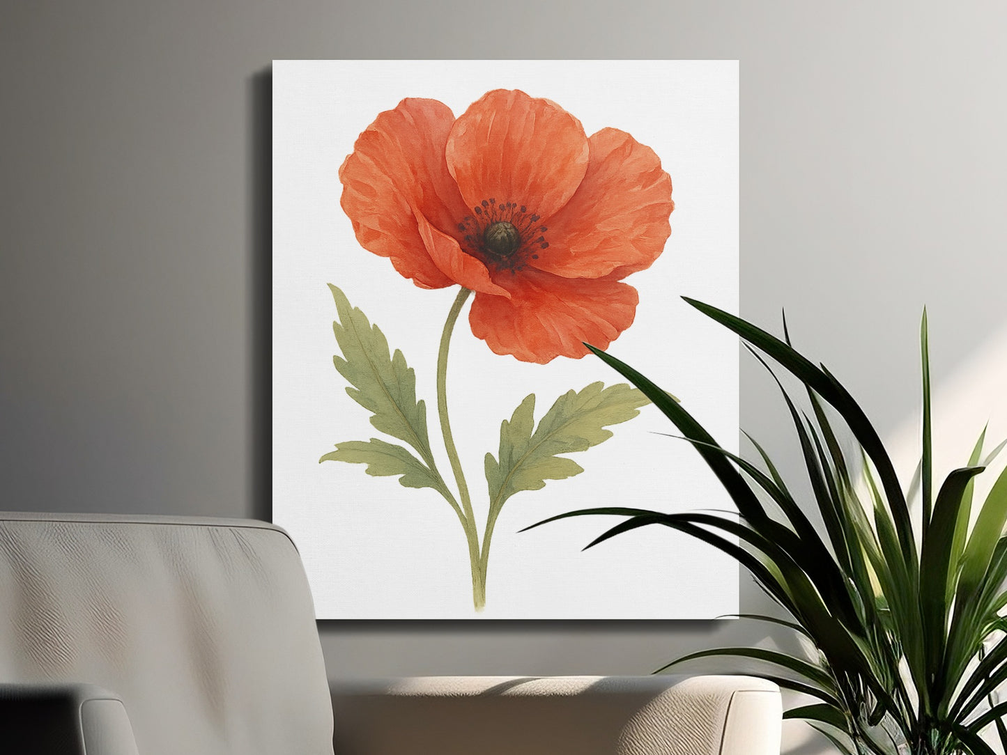 Beautiful Red Poppy Flower Art Print for Home Decor product