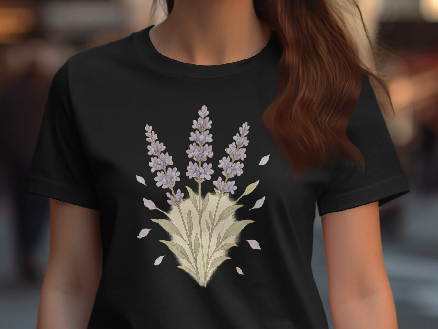 Lavender Bouquet Graphic Printed T-shirt Product