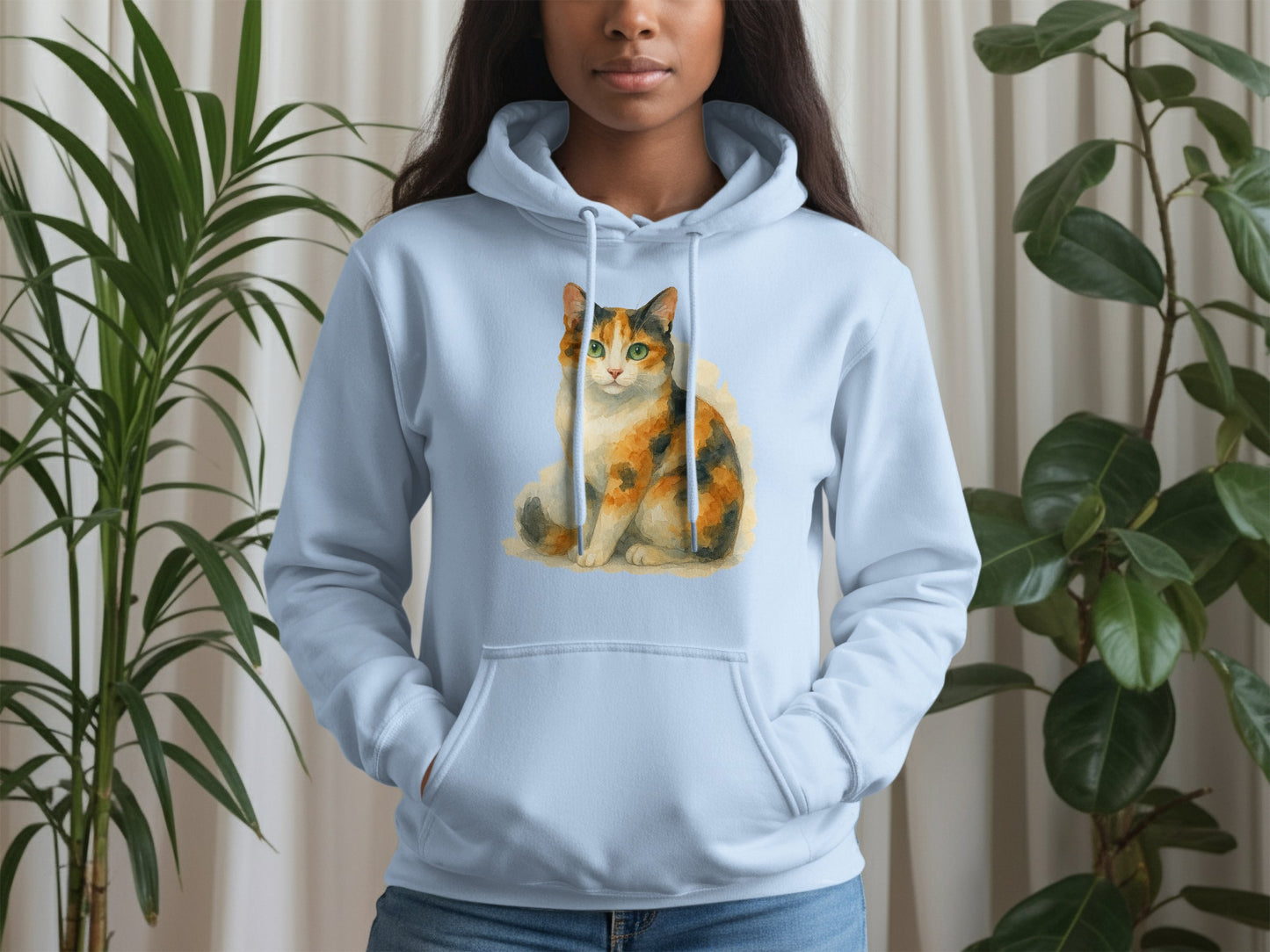 Calico Cat Abstract Art Hoodie Fashionable Product