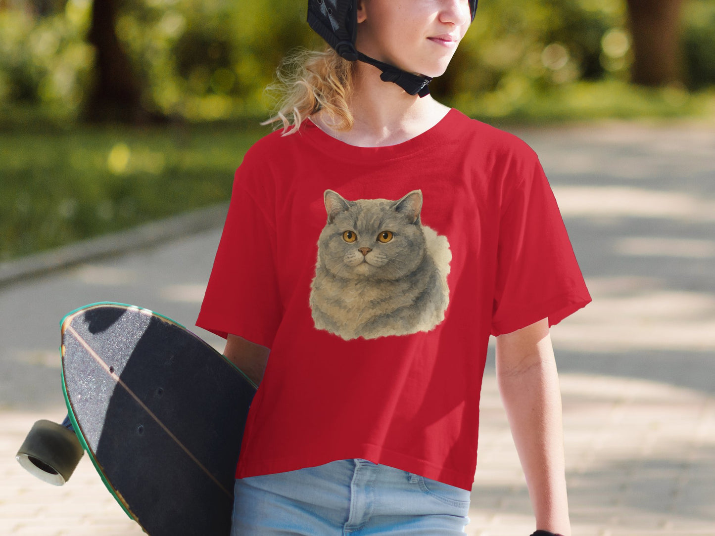 Cute Cartoon Cat Graphic Design T-Shirt product