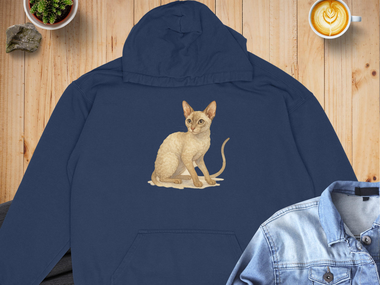 Cozy Hoodie Featuring Adorable Sphynx Cat Print product