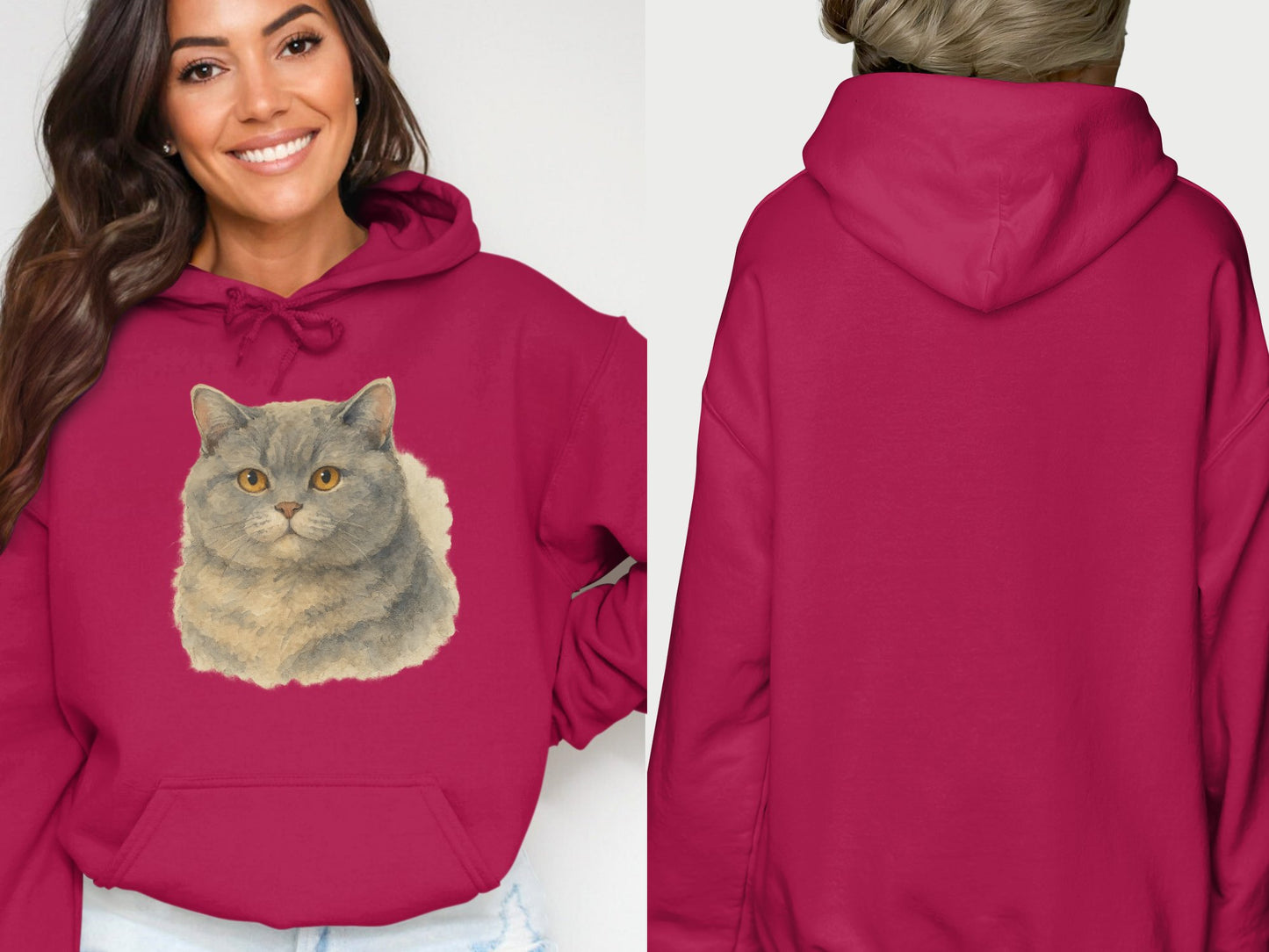 Cozy Hoodie with Adorable Cat Face Design product type