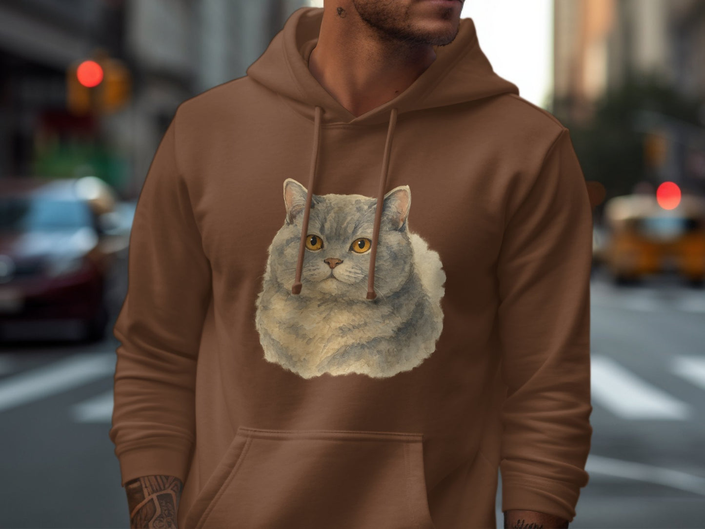 Cozy Hoodie Featuring Cute Fluffy Cat Design product