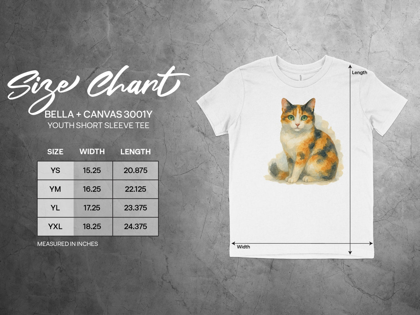 Calico Cat Design Youth Short Sleeve Tee product