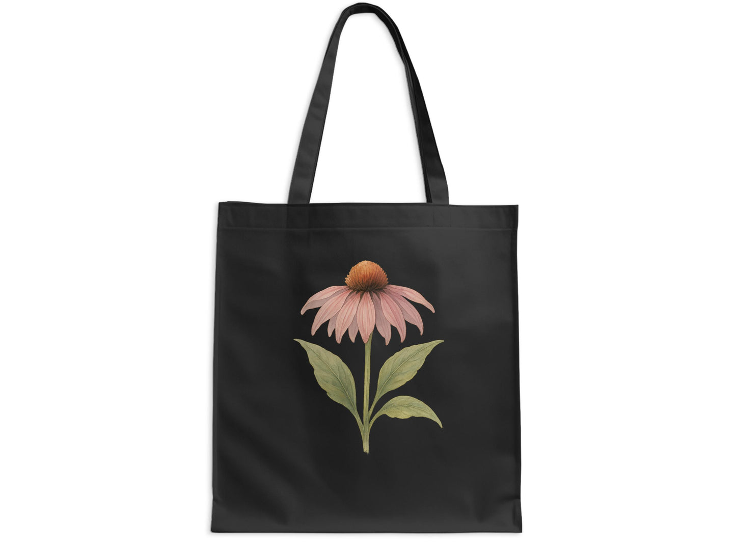 Stylish Black Tote Bag with Floral Print product