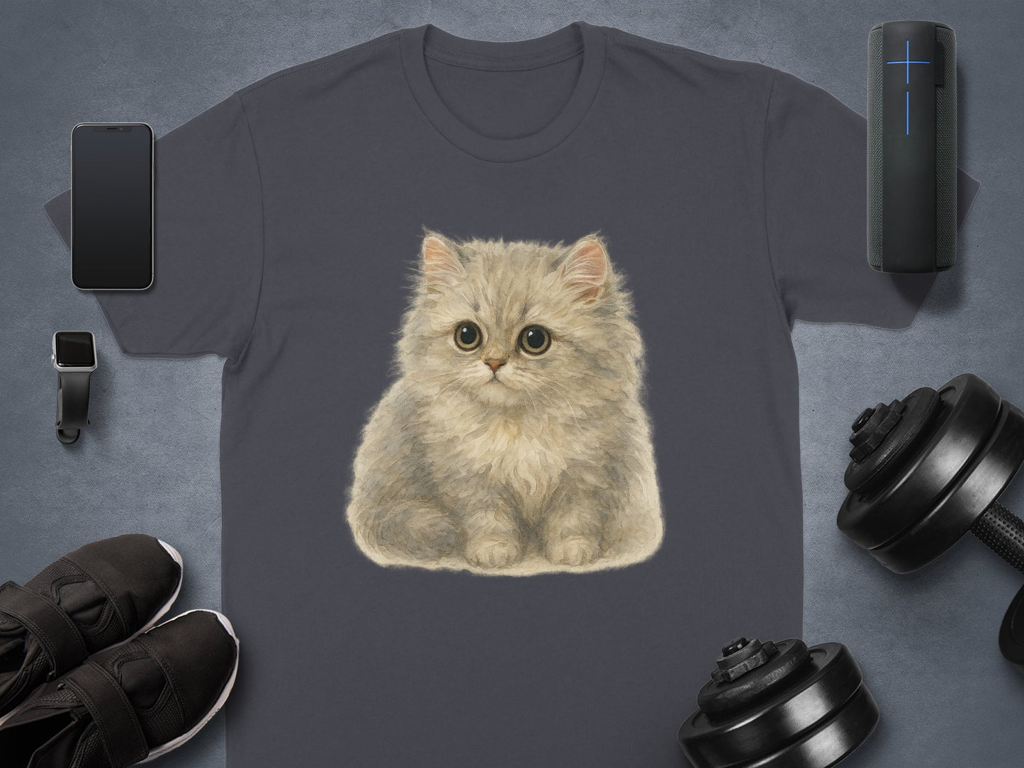Adorable Gray Kitten Graphic Unisex T Shirt product type