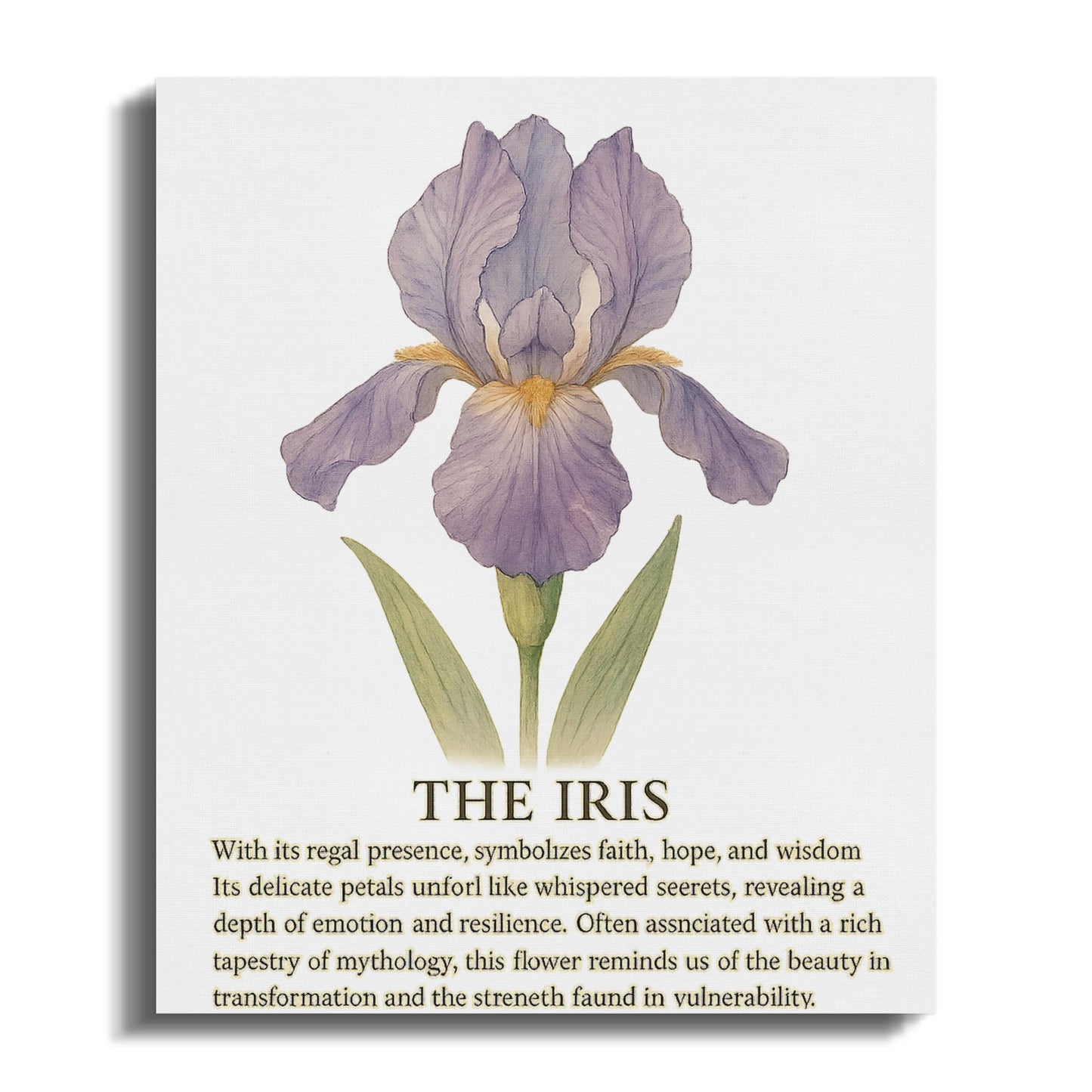 Purple Iris Flower Symbolism Canvas Art product