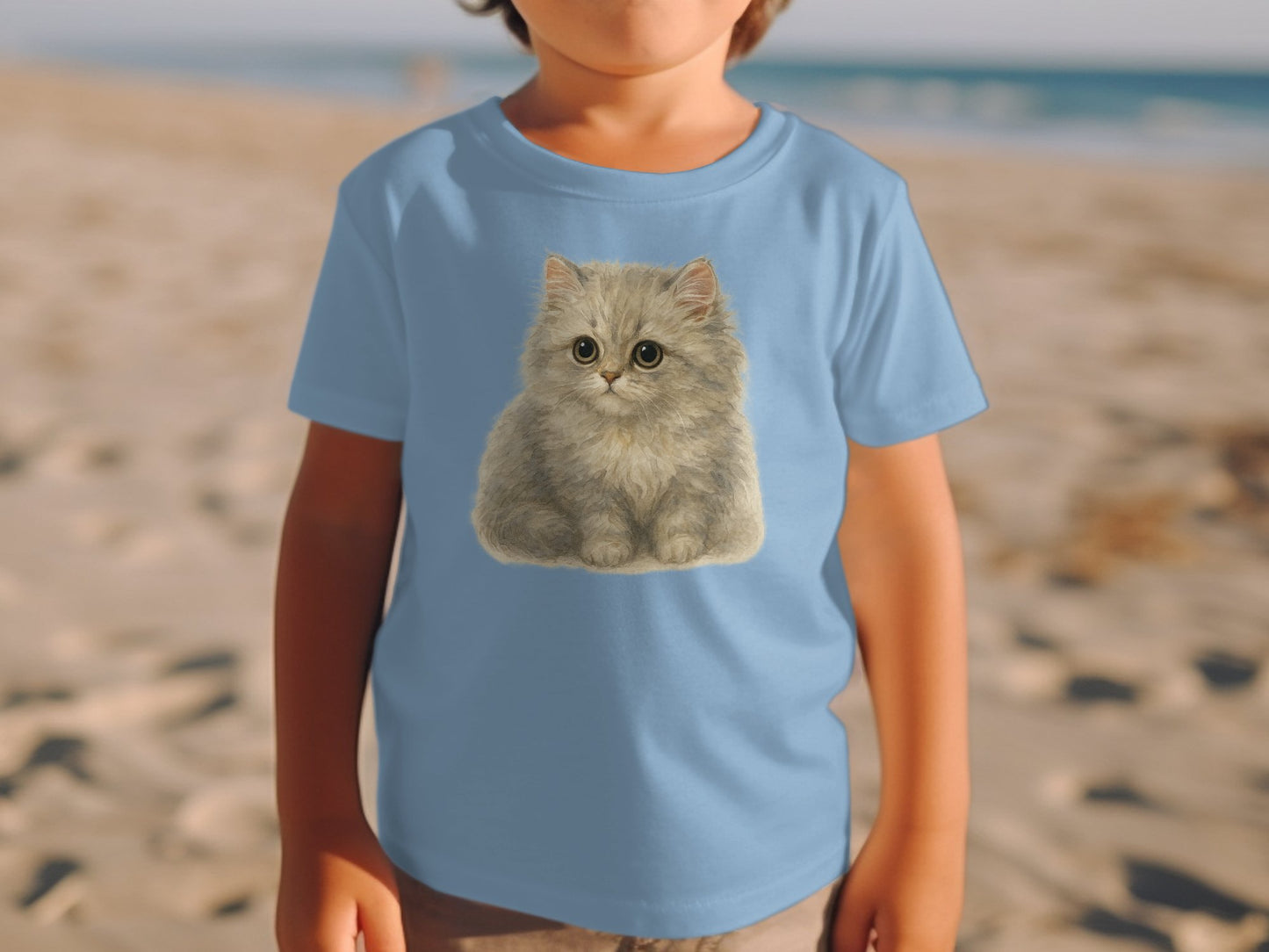 Cute Fluffy Kitten Graphic Design T-Shirt product