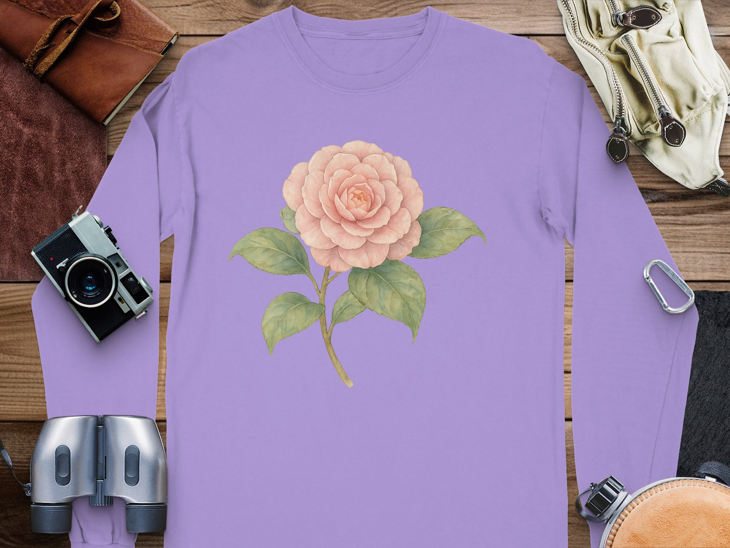 Lavender Shirt with Elegant Floral Design product type