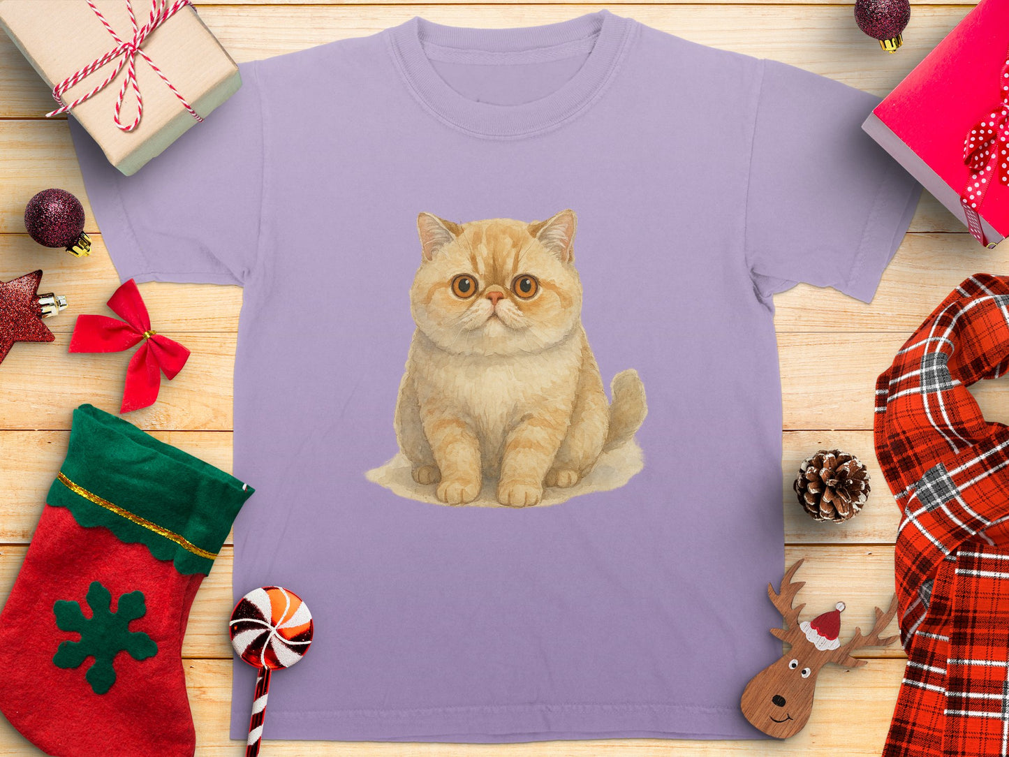 Festive Shirt with Adorable Cat Design Shirt