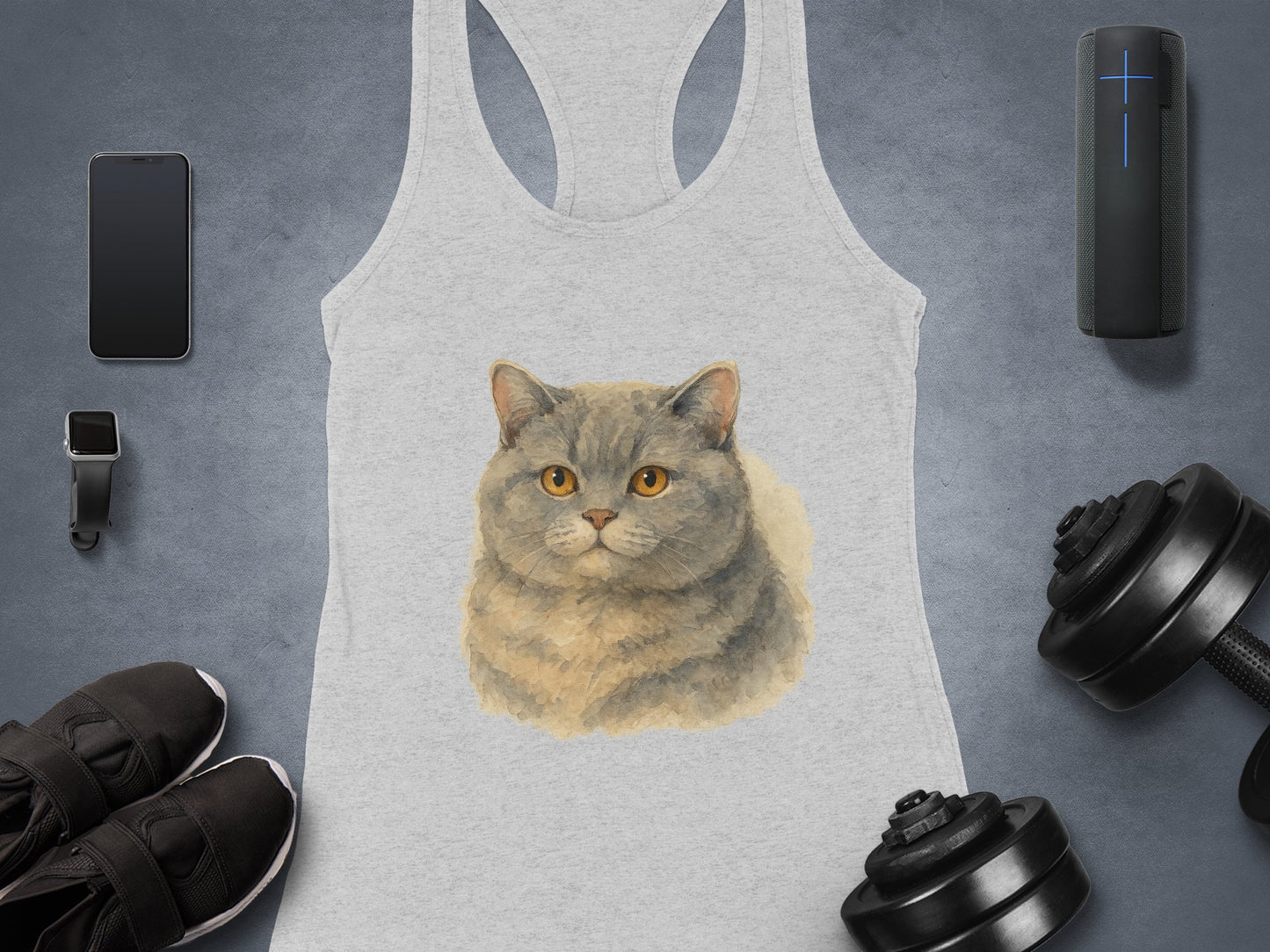 Cute Cat Illustration Athletic Tank Top product type