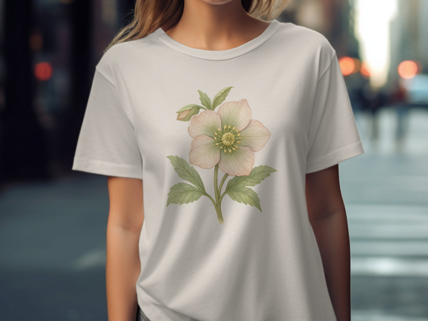 Elegant Floral Print T-Shirt Casual Fashion Tee product type