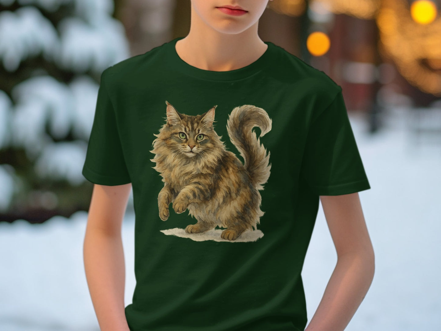 Majestic Maine Coon Cat Graphic Tee Shirt product type