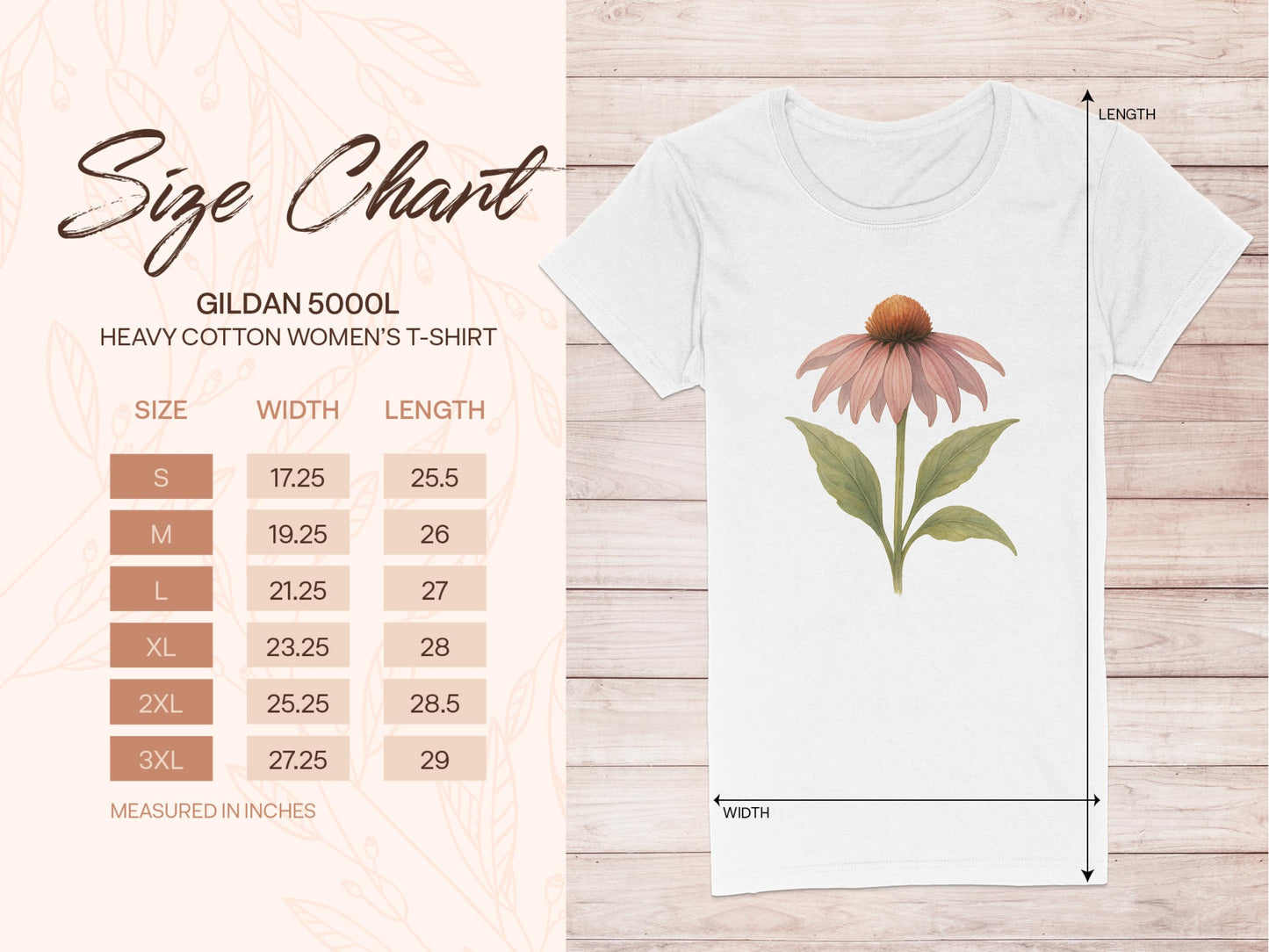 Delicate Pink Flower Gildan 5000L T-Shirt product type