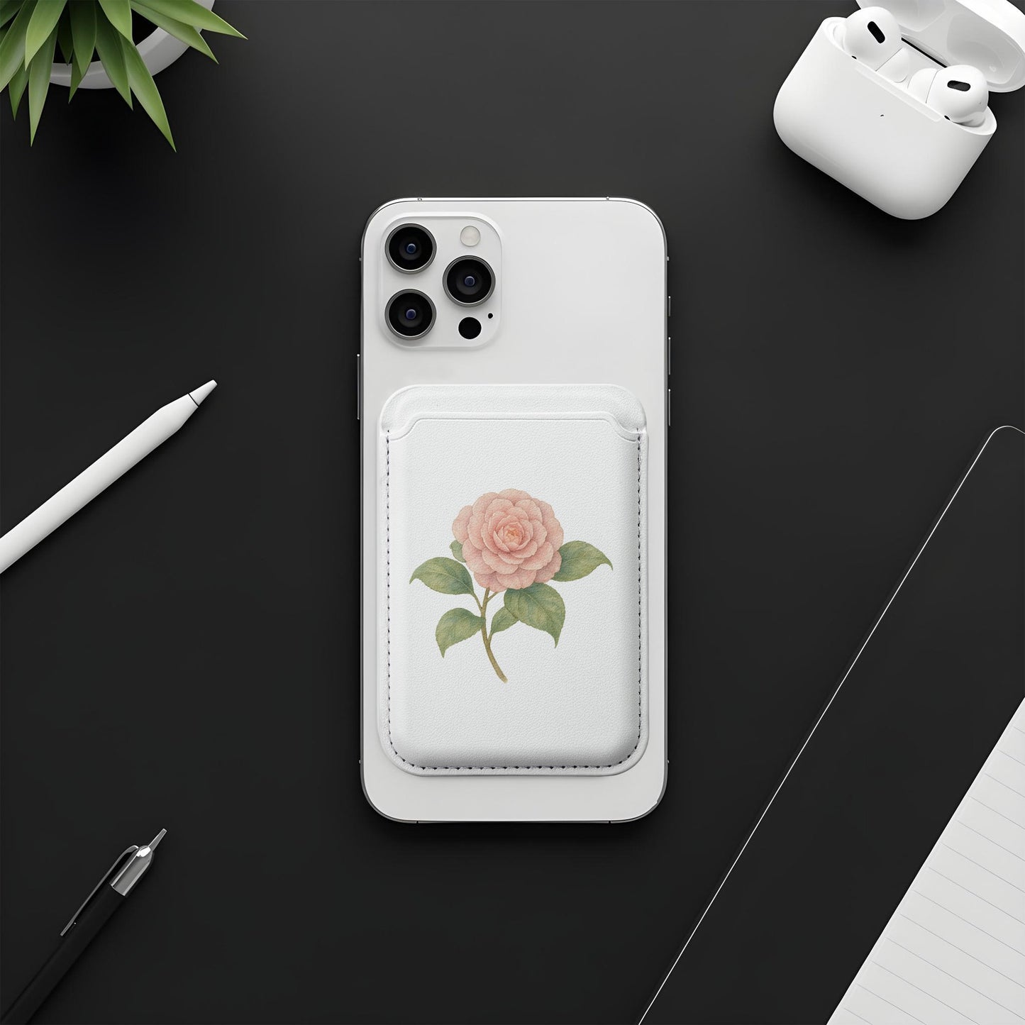 Elegant Floral Design Magnetic Phone Wallet product