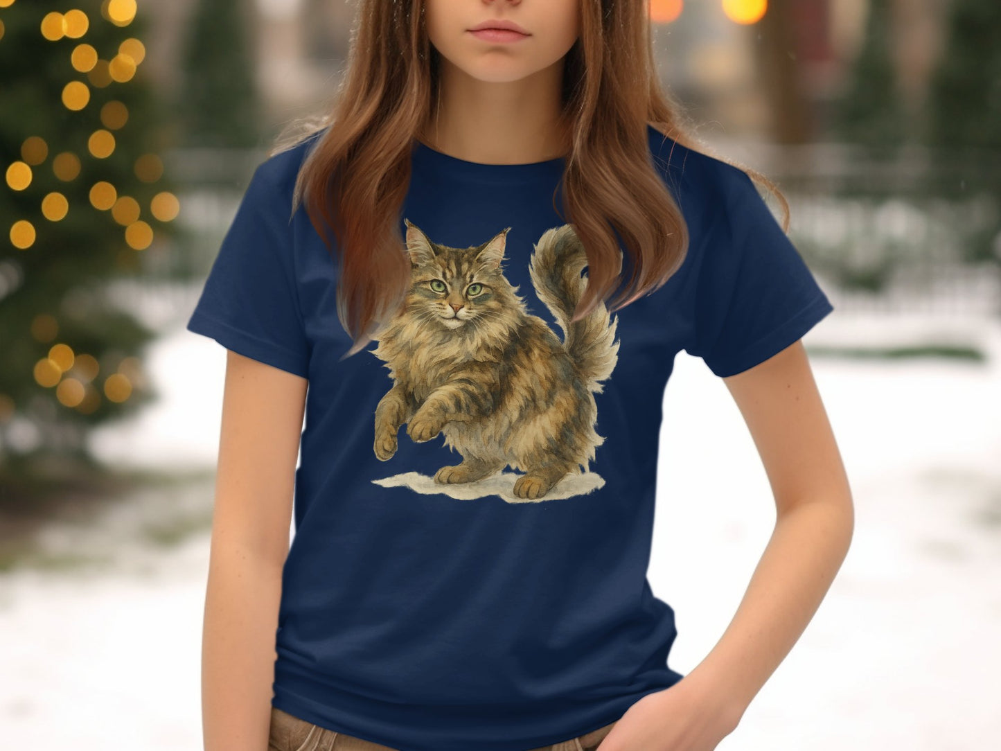 Realistic Cat Print Casual Short Sleeve Shirt product type