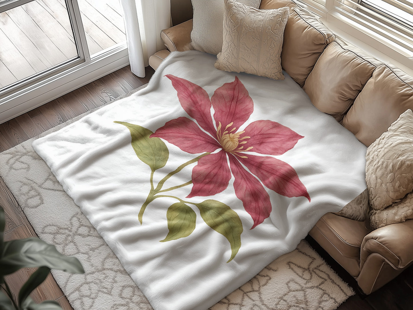 Cozy Blanket with Elegant Floral Design product