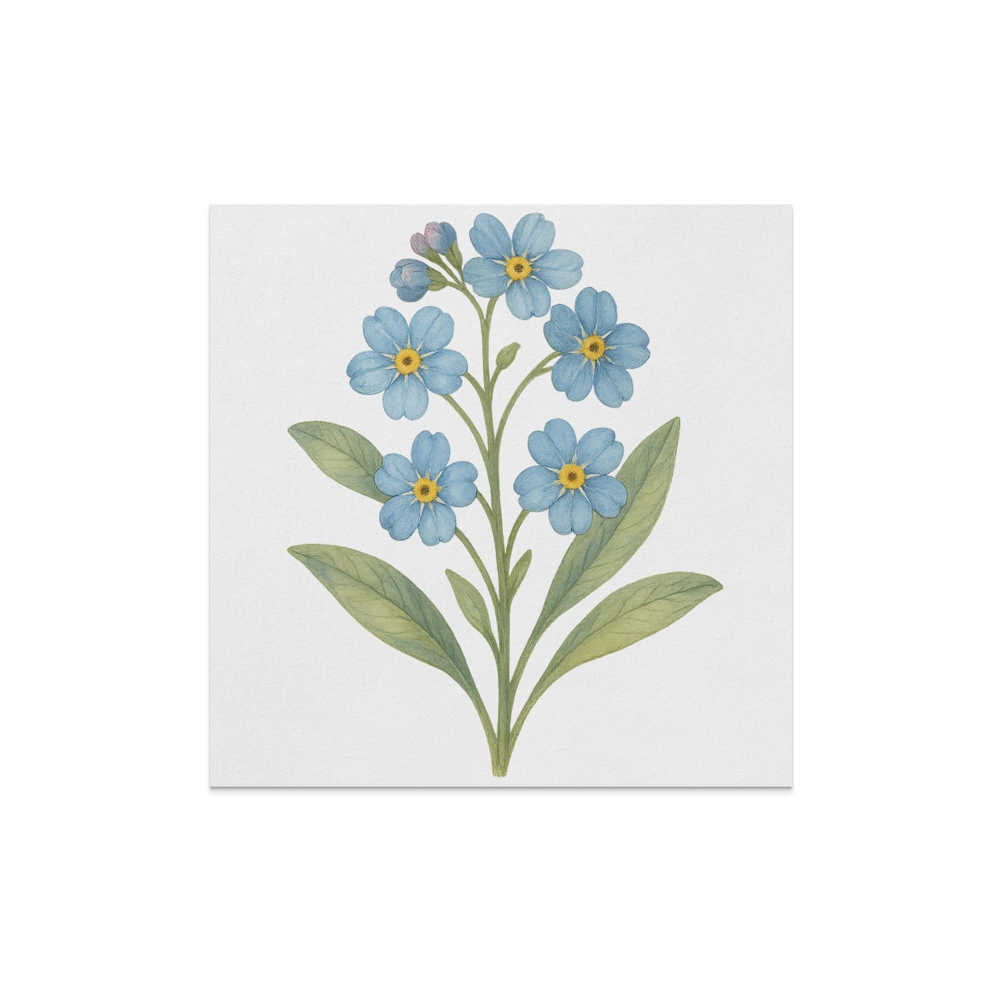Beautiful Blue Floral Art Print Home Decor product type