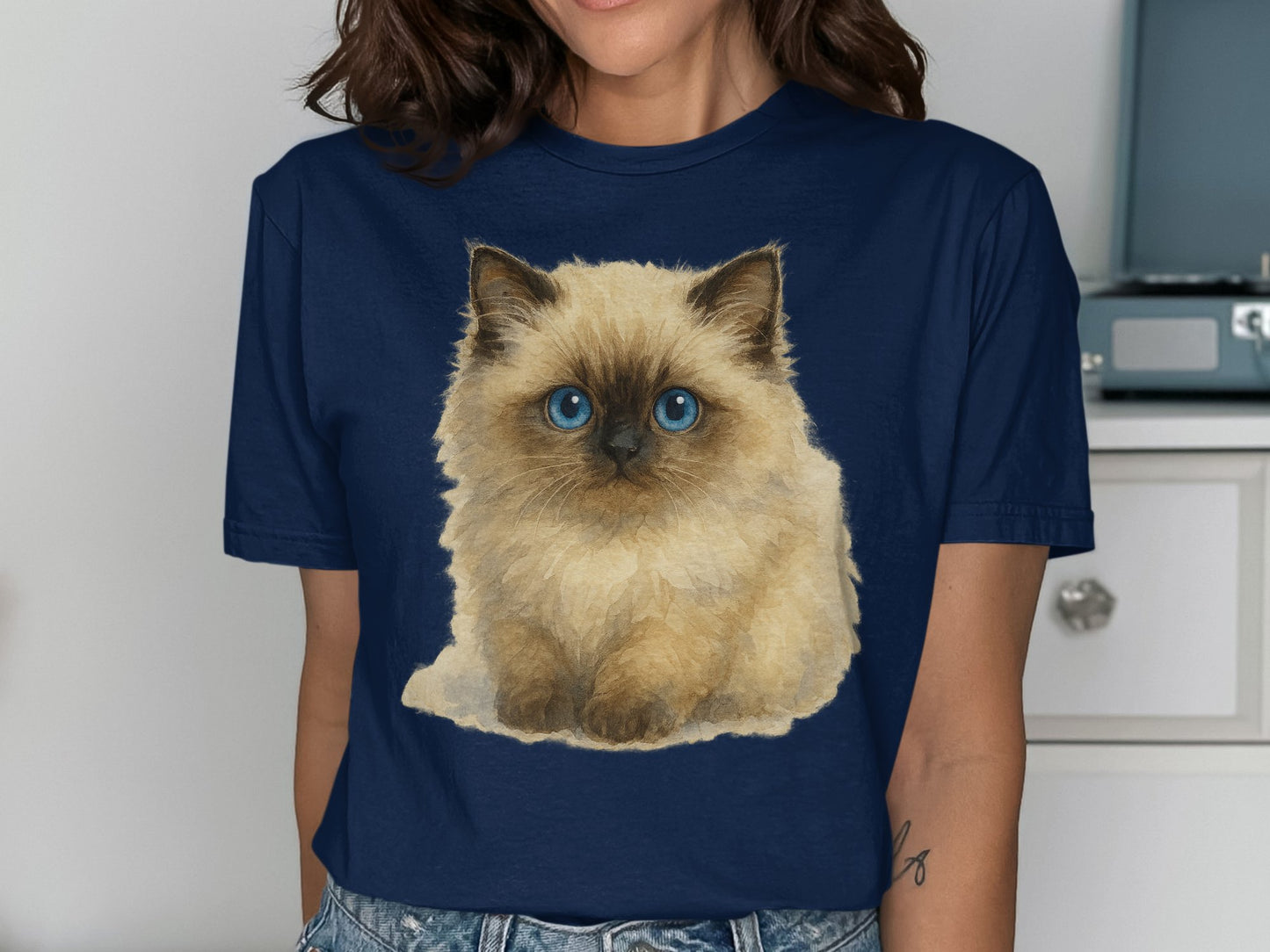 Adorable Cat Graphic Short Sleeve T-Shirt product