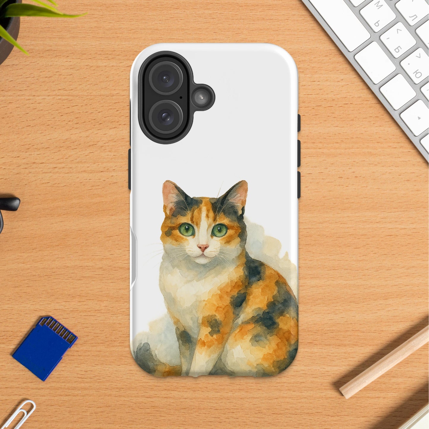 Cute Calico Cat Design Protective Phone Case product