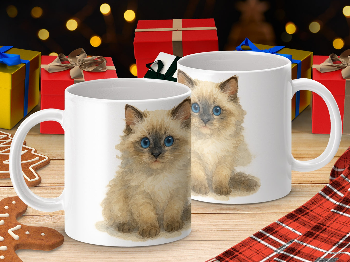 Festive Holiday Cute Kitten Mug Perfect Gift product type