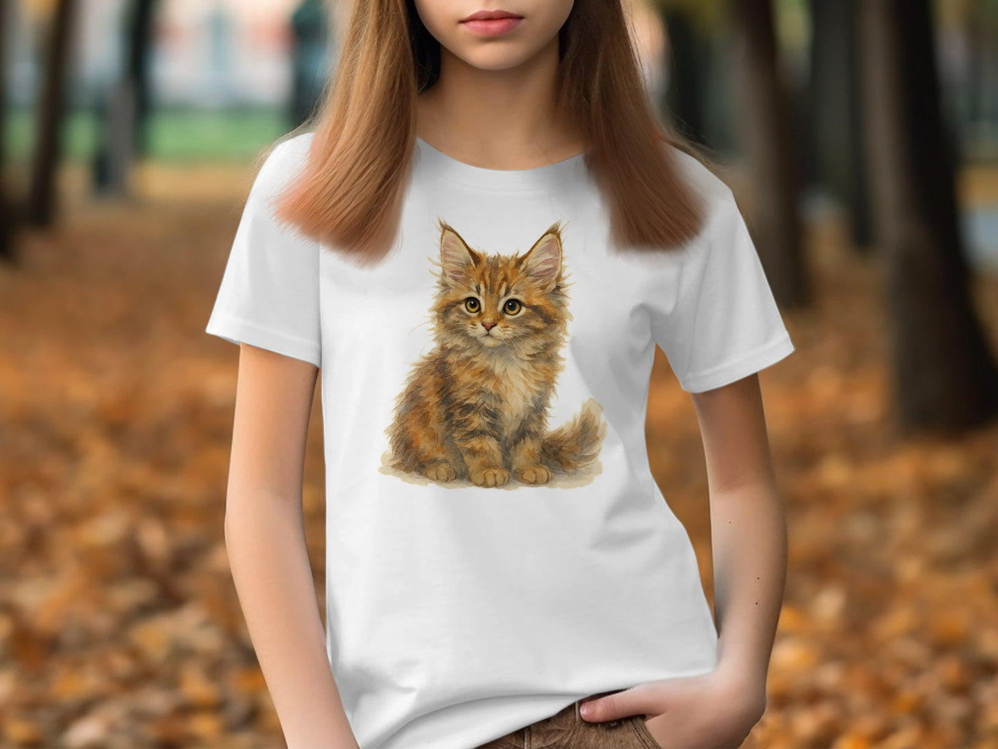 Cute Fluffy Kitten Graphic Tee Shirt for Cat Lovers product